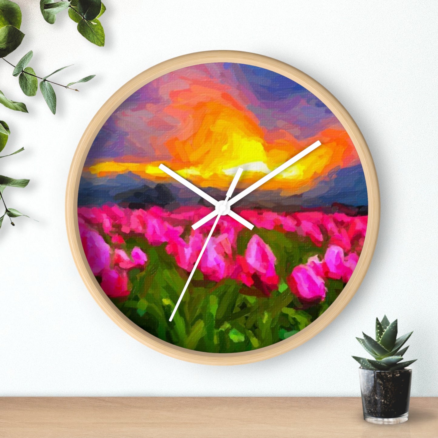 Wall Clock ... Skagit Valley Tulips ... Skagit Valley, Washington ... Family Archives ... Original Works ... Circa 1980's ...