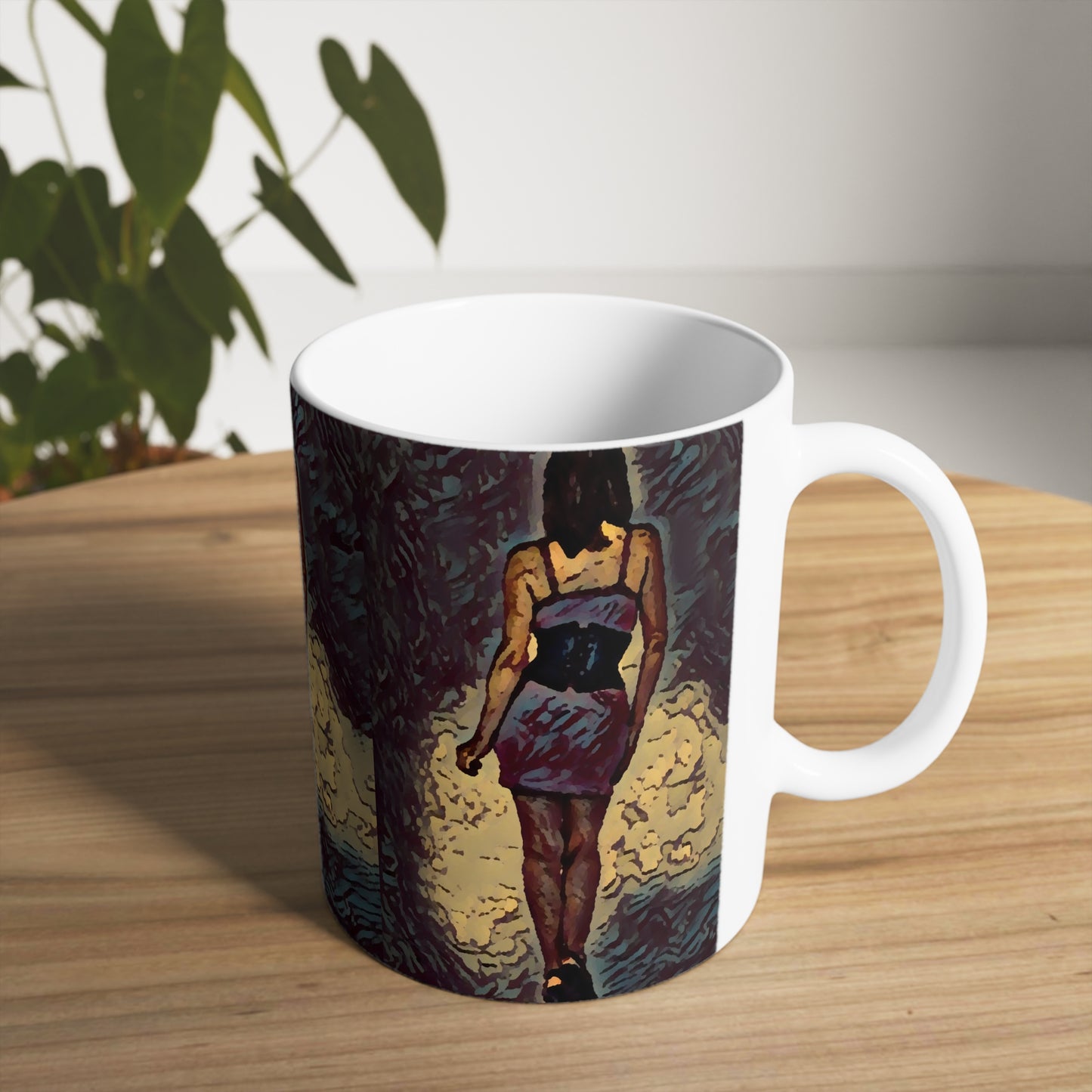 White Ceramic Mug, 11oz and 15oz ... I'll Walk 'A-Hundred-Miles' In Stilettos ... Original Works ... June 2023. Central Idaho, USA ...