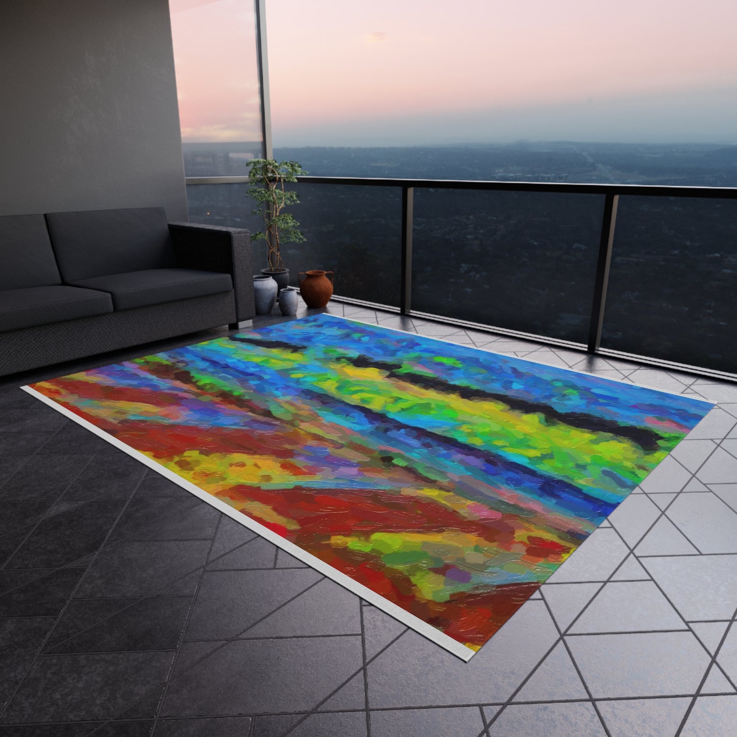 Outdoor Rug ... On-The-Prairie .. "The Storm Is Brewing" ... Central Idaho: November 2023 ... Original Works ...