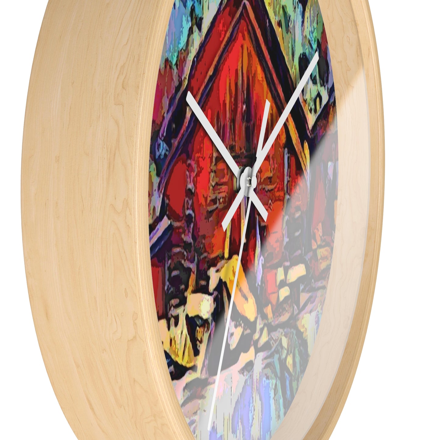 Wall Clock ... A Very Abstract "Mountain Winter Scene" ... Original Works. Copyright Phot's Photo_LODA: Les Objets D'Art. December 2023 ...