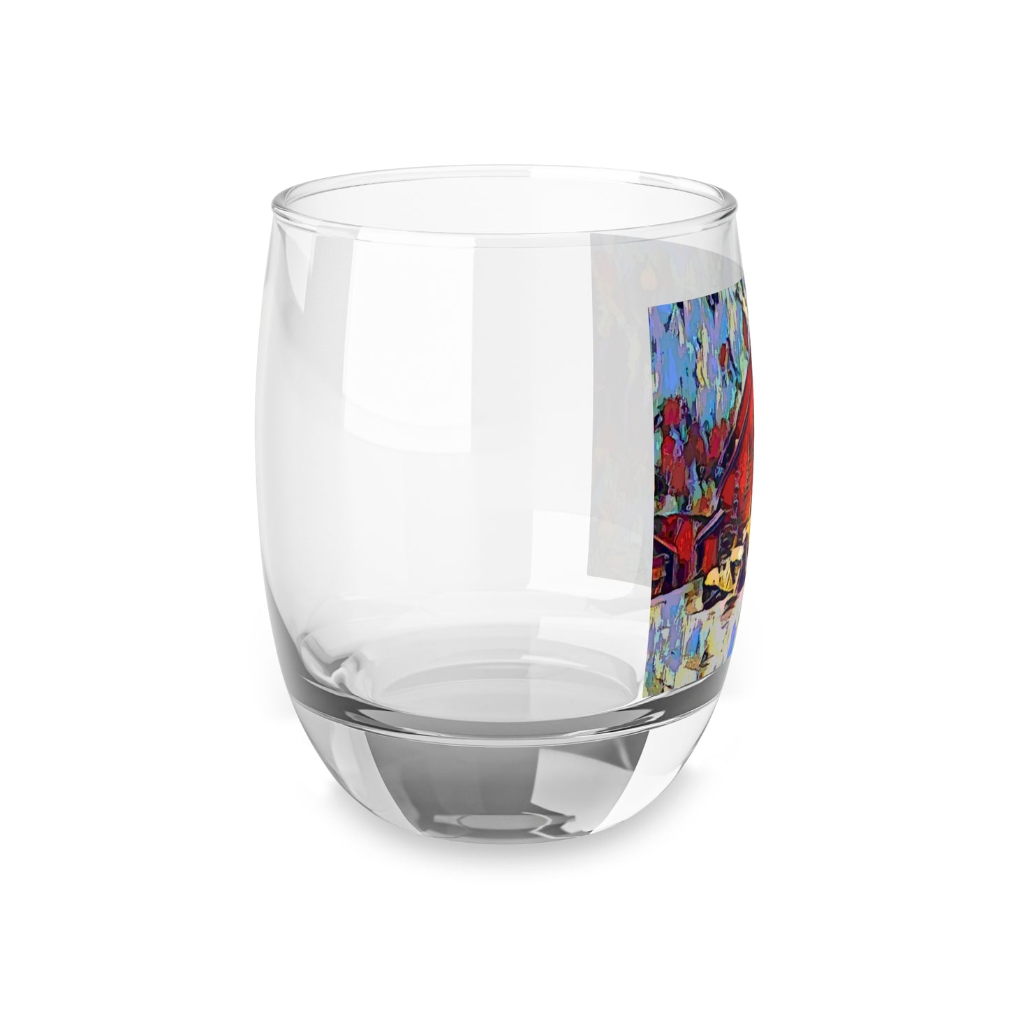 Whiskey Glass ... A Very Abstract "Mountain Winter Scene" ... Original Works. Copyright Phot's Photo_LODA: Les Objets D'Art. December 2023 ...