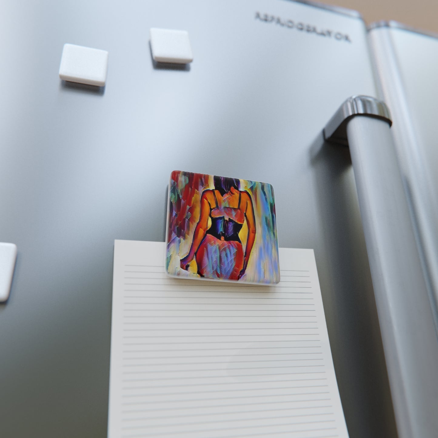 Porcelain Magnet, Square ... I'll Walk 'A-Hundred-Miles' In Stilettos ... Original Works ... June 2023. Central Idaho, USA ...