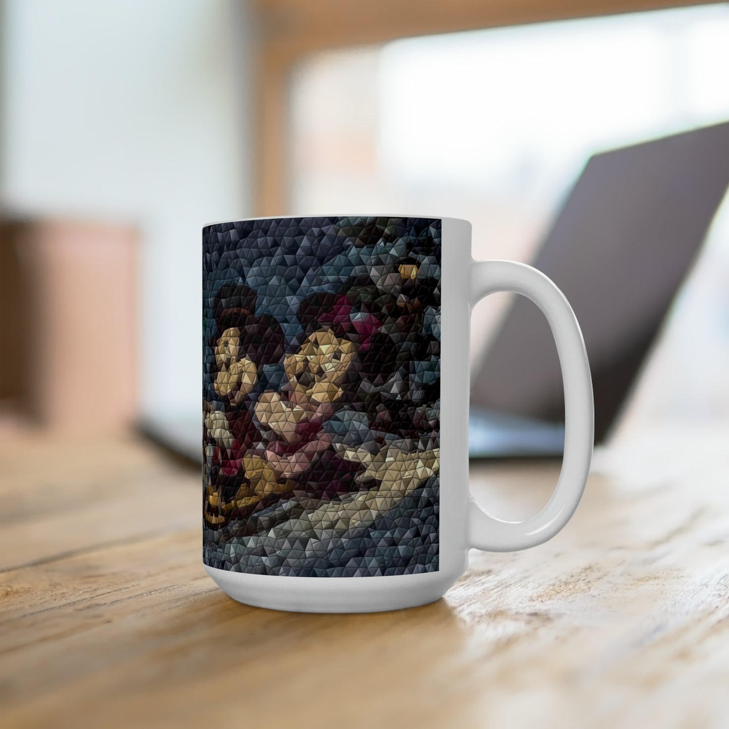 Ceramic Mug 15oz ... Mickey_N_Minnie Mouse & Pluto ... "A Winter Sleigh Ride" ... Original Works. Winter 2023 ...
