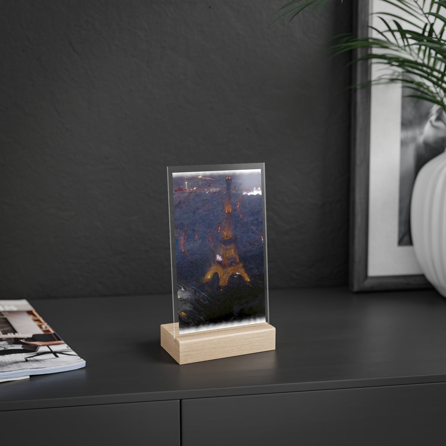 Acrylic Sign with Wooden Stand ... "Jeux Olympiques de Paris" ... Paris_2024 ... 'Cérémonies d'ouverture' ... Juliet 2024 ... Original Works ...
