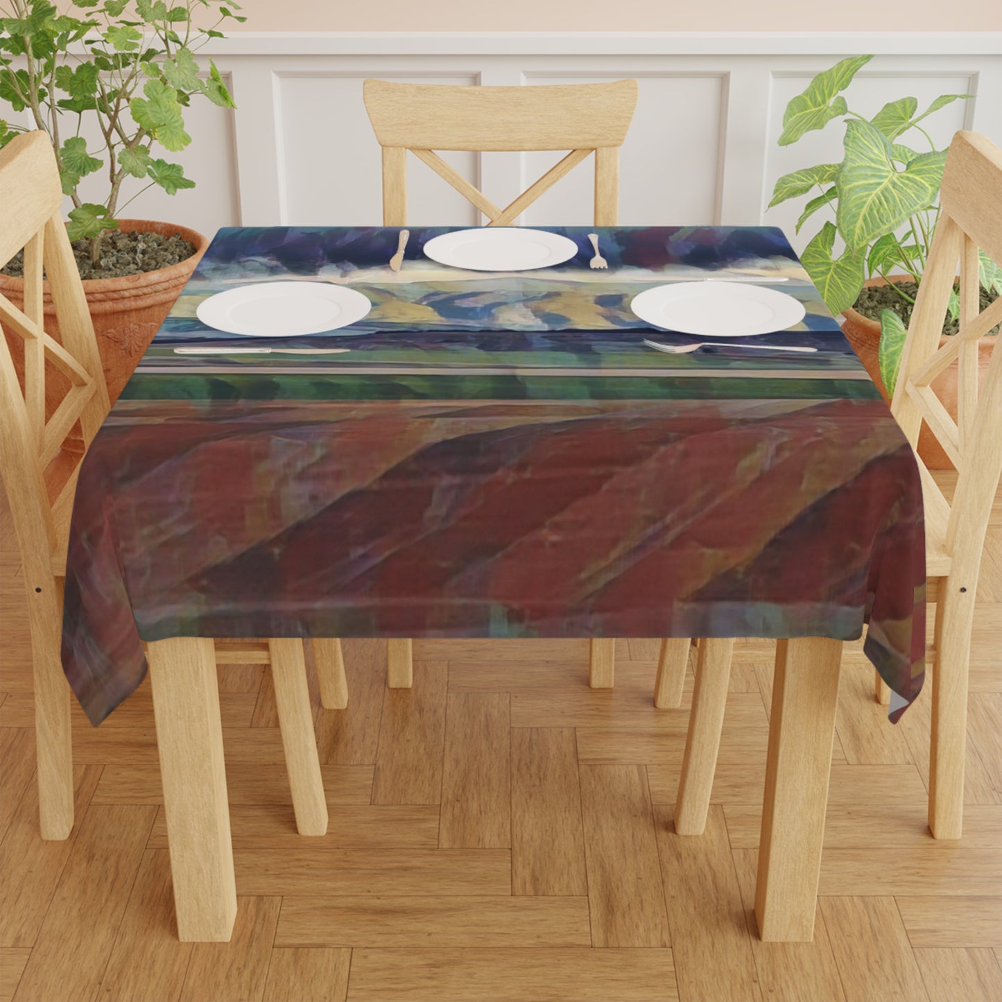Tablecloth ... On-The-Prairie .. "The Storm Is Brewing" ... Central Idaho: November 2023 ... Original Works ...