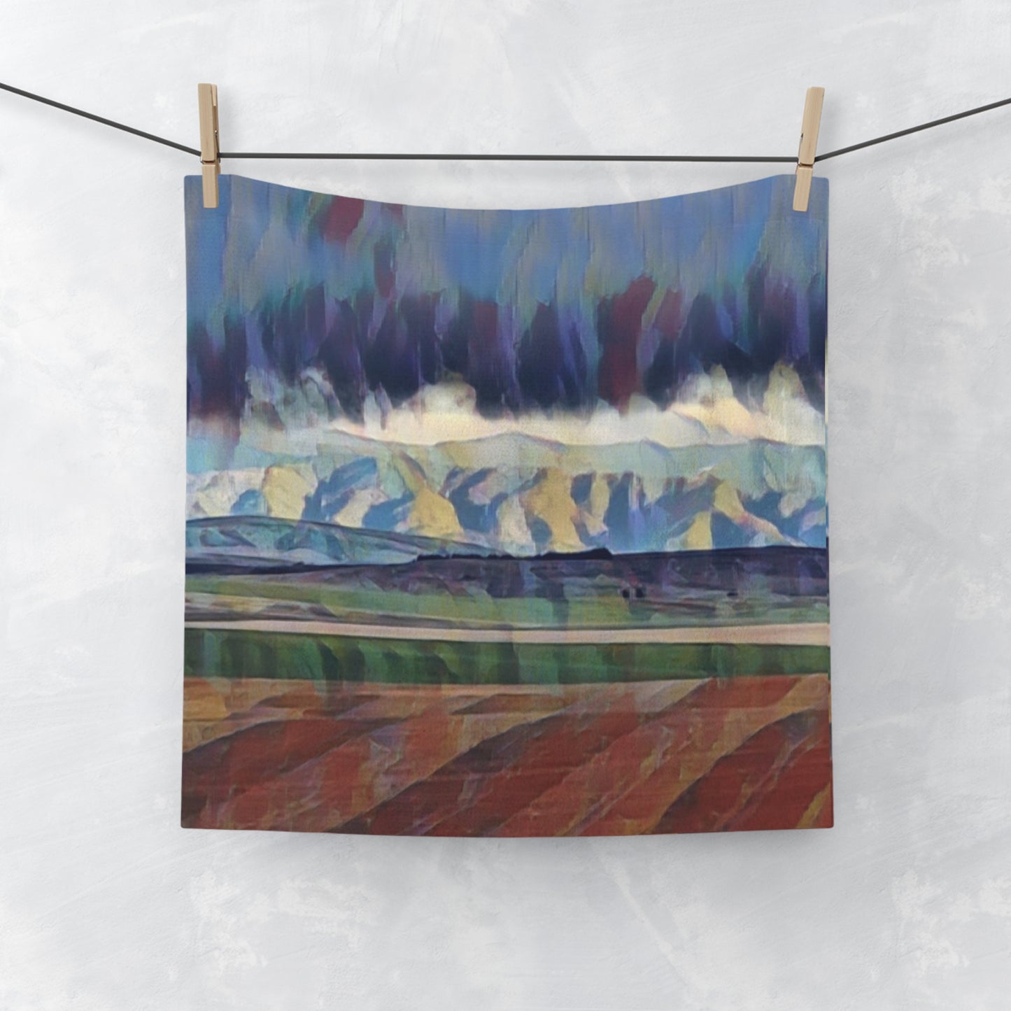 Face Towel ... On-The-Prairie .. "The Storm Is Brewing" ... Central Idaho: November 2023 ... Original Works ...