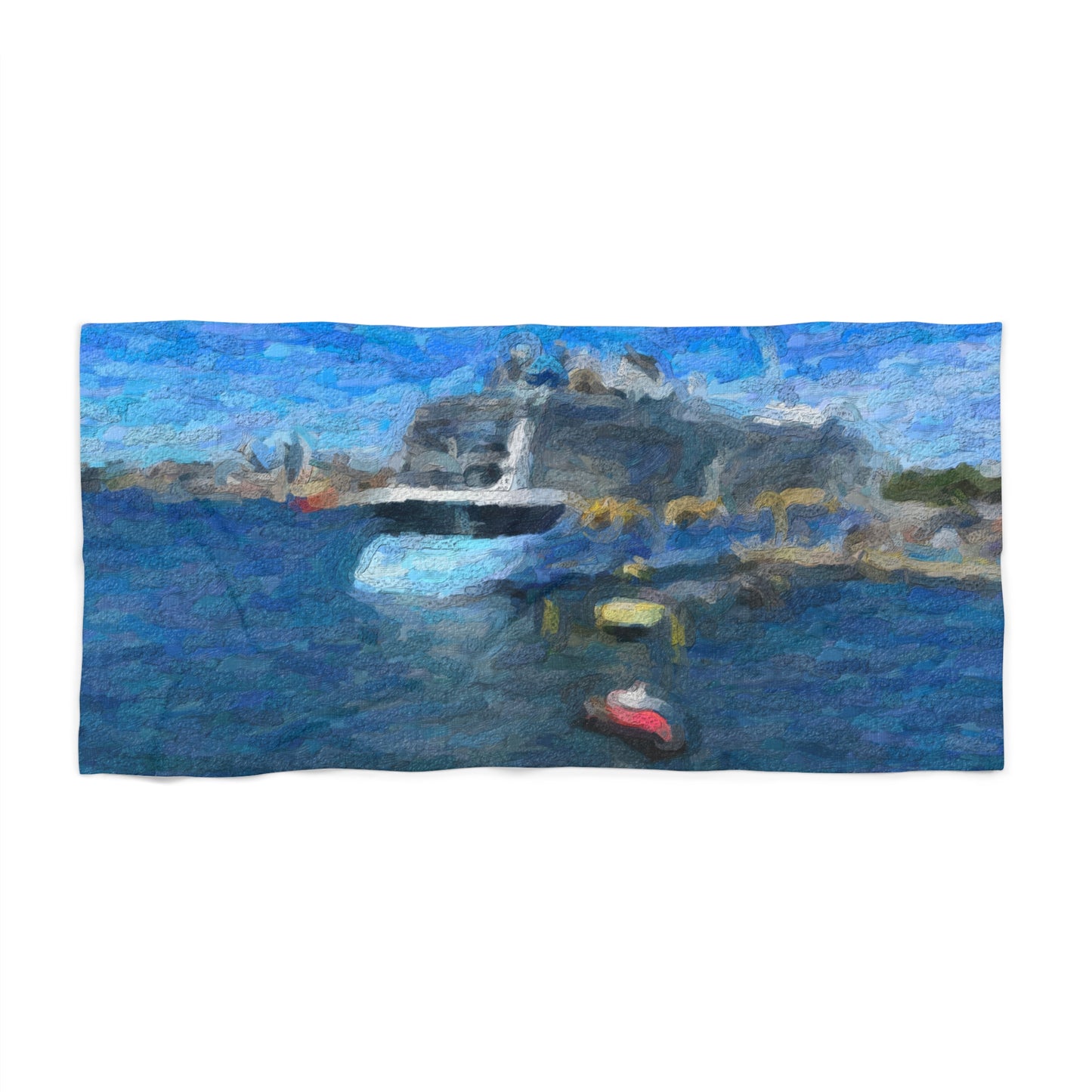 Beach Towel ... Into Vancouver Harbor We Arrive: Celebrity Edge-Cruise ... Vancouver, British Columbia ... June 2024 ... Original Works