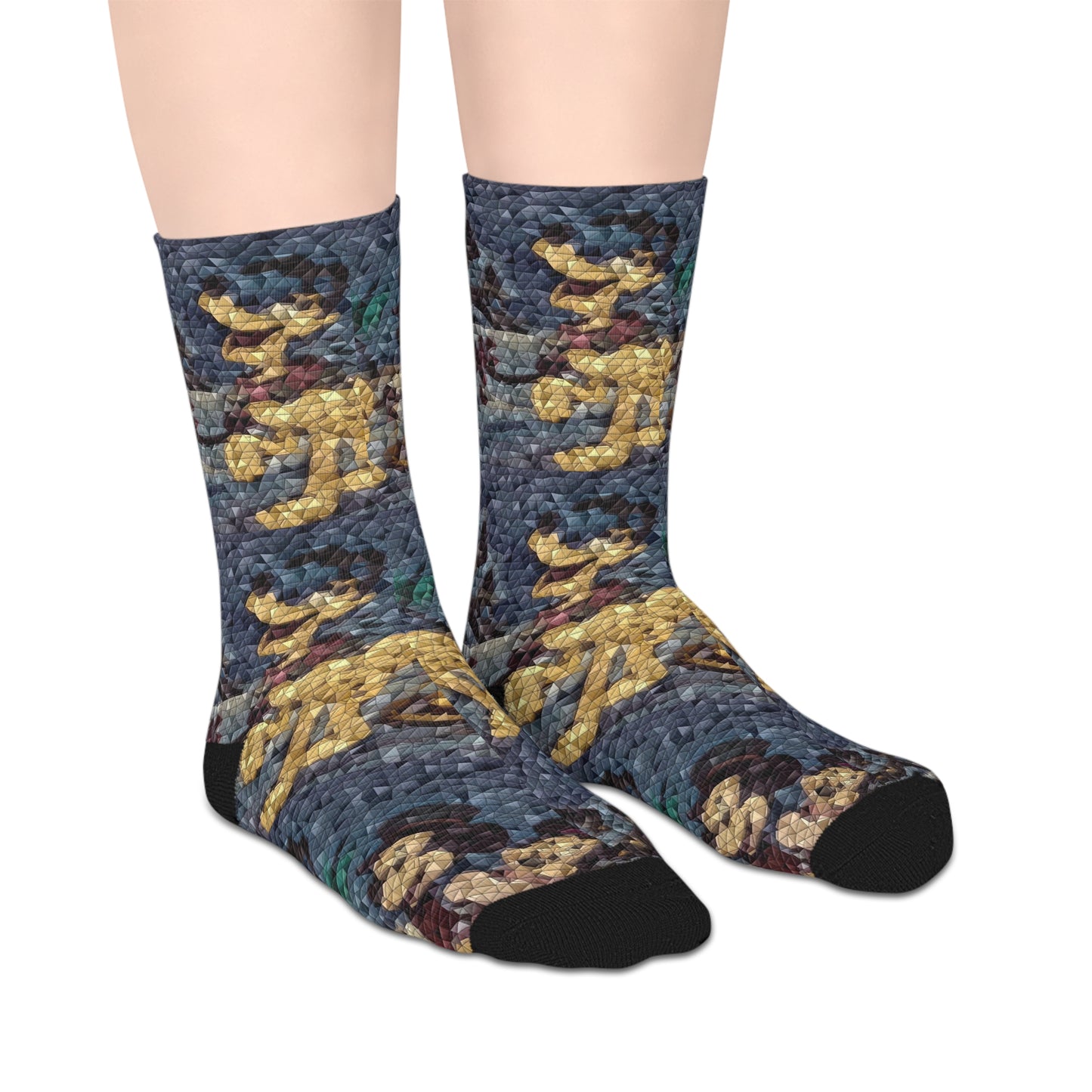 Mid-length Socks ... Mickey_N_Minnie Mouse & Pluto ... "A Winter Sleigh Ride" ... Original Works. Winter 2023 ...
