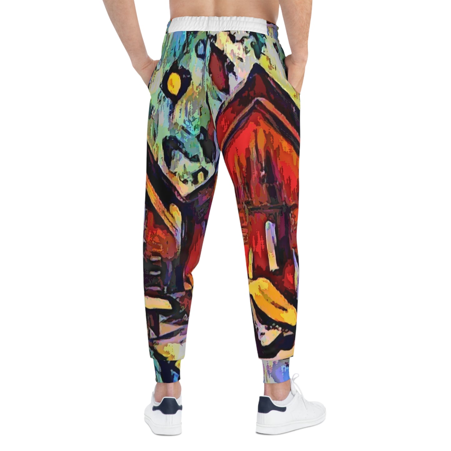 Athletic Joggers (AOP) ... A Very Abstract "Mountain Winter Scene" ... Original Works. Copyright Phot's Photo_LODA: Les Objets D'Art. December 2023 ...
