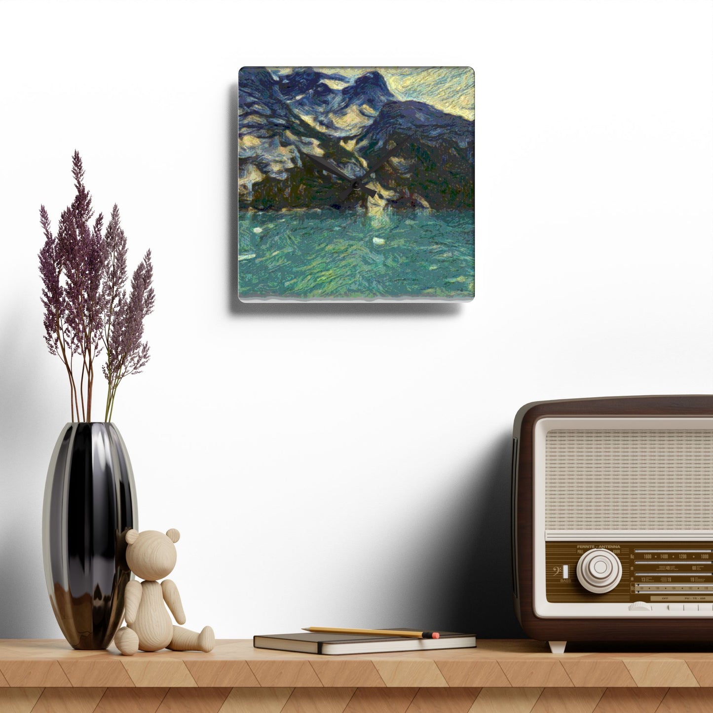Acrylic Wall Clock ... Tracy Arm Fjord ... South Of Skagway, Alaska ... Summer: June 2024 ... Original Works ...