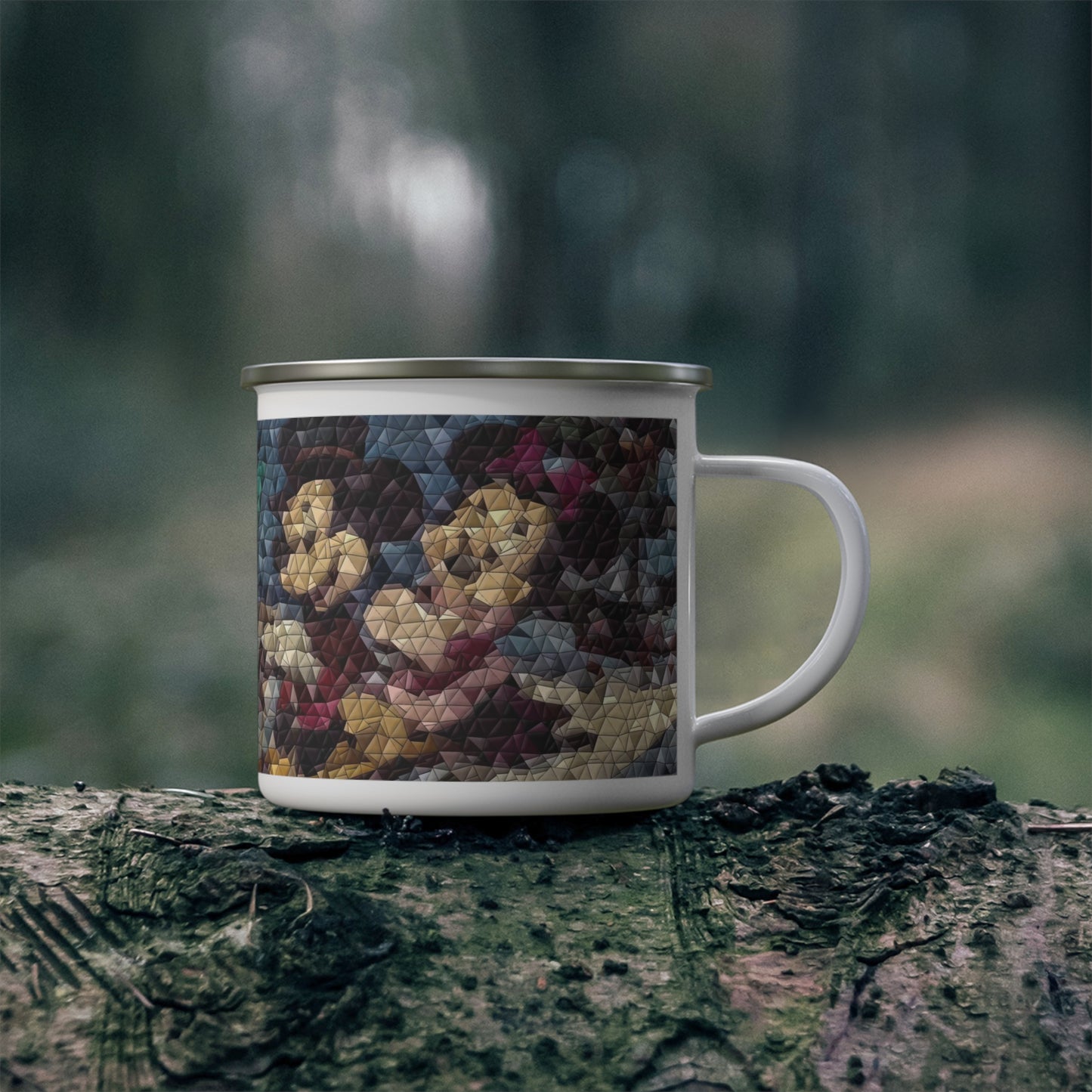 Enamel Camping Mug ... Mickey_N_Minnie Mouse & Pluto ... "A Winter Sleigh Ride" ... Original Works. Winter 2023 ...