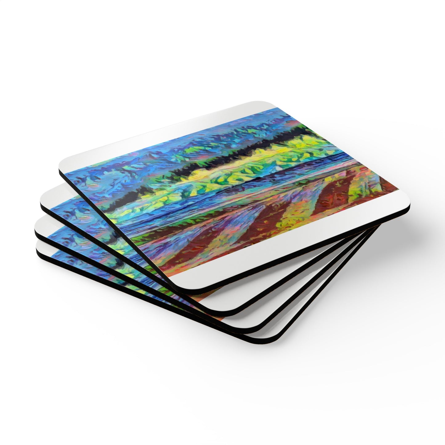 Corkwood Coaster Set ... On-The-Prairie .. "The Storm Is Brewing" ... Central Idaho: November 2023 ... Original Works ...