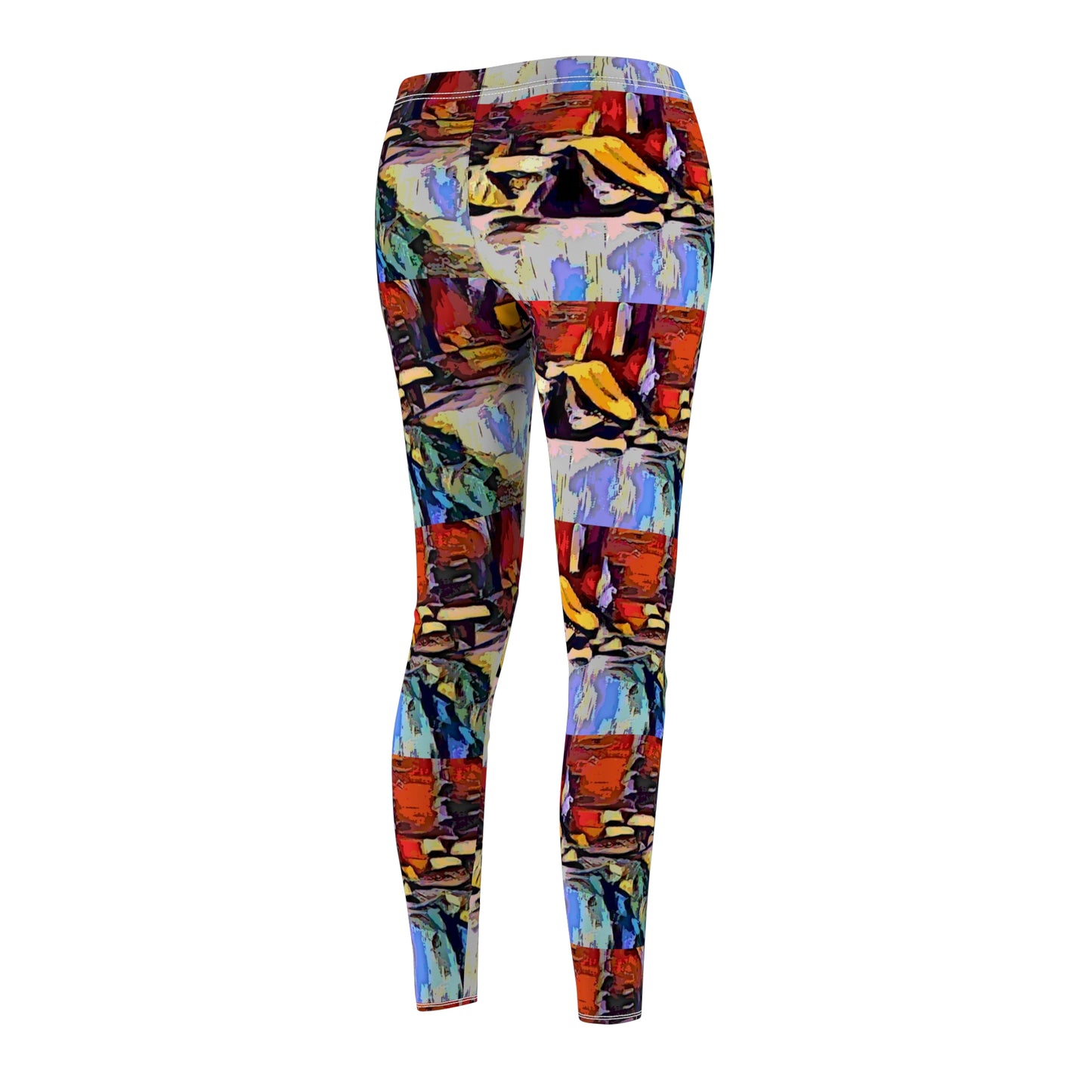 Women's Cut & Sew Casual Leggings (AOP) ... A Very Abstract "Mountain Winter Scene" ... Original Works. Copyright Phot's Photo_LODA: Les Objets D'Art. December 2023 ...