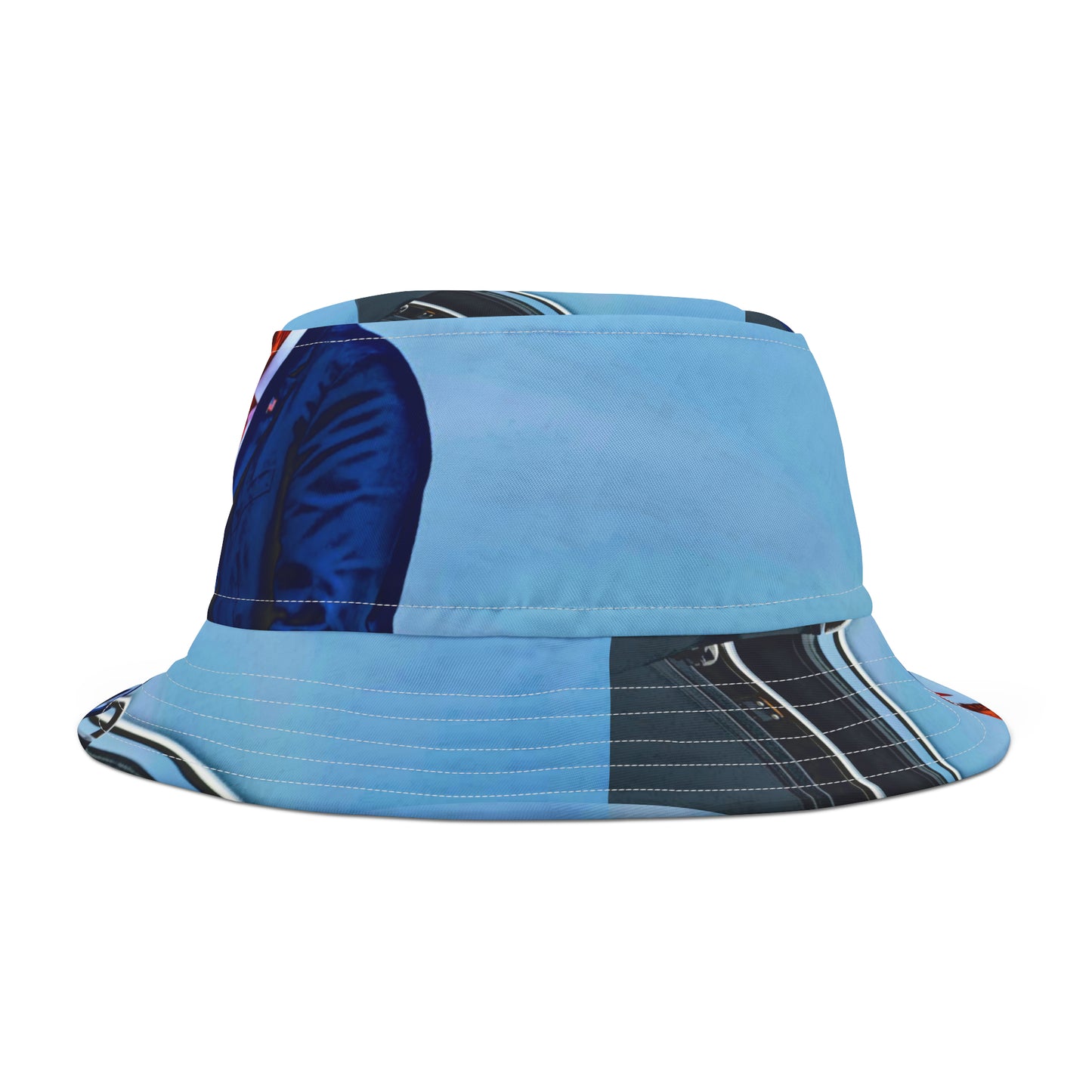Bucket Hat (AOP) ... For All Trump Supporters & 'Trumpsters' ... "Goin' Where The Wind Don't Blow So Strange" ... Love That Tie-Flight! ... Original Works ...