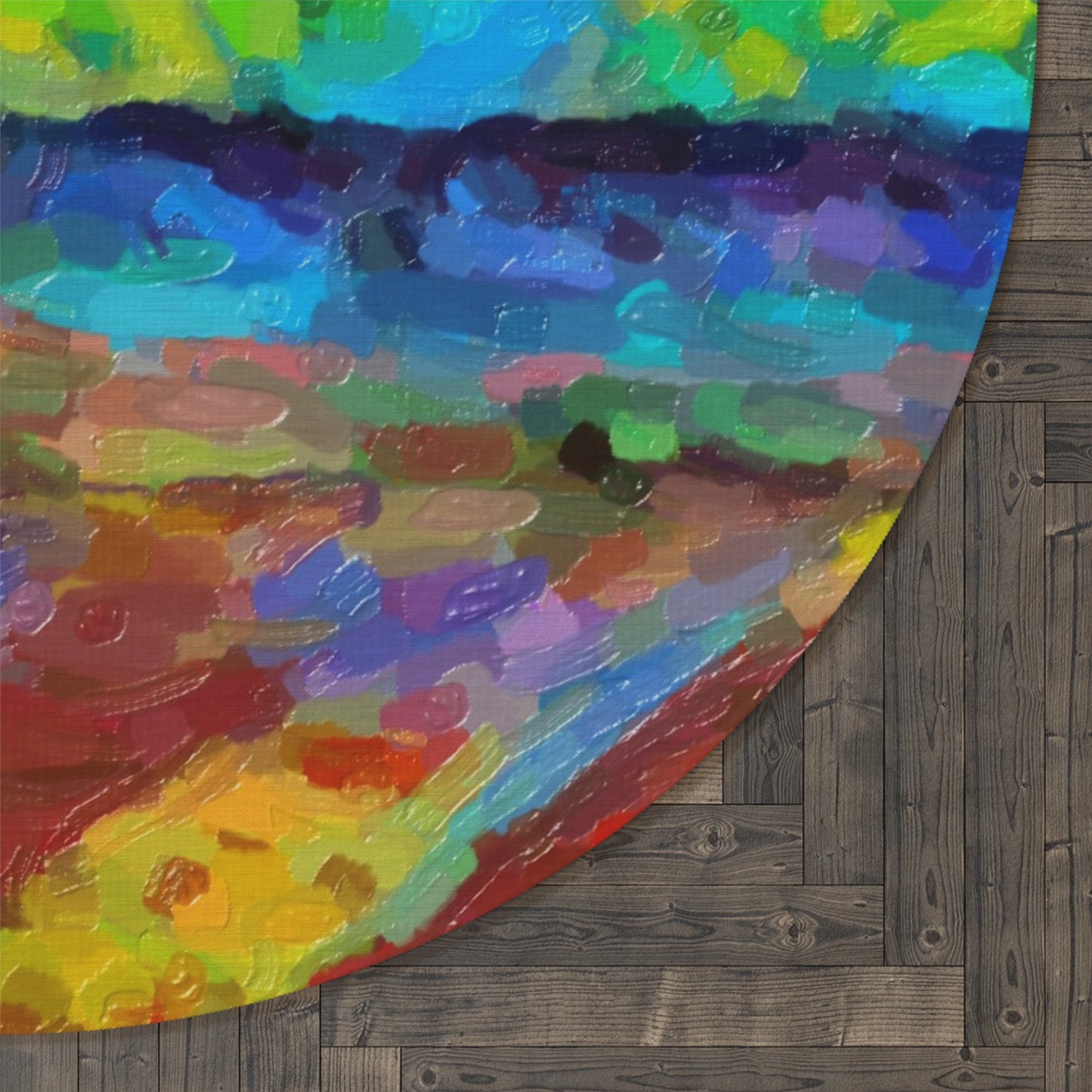 Round Rug ... On-The-Prairie .. "The Storm Is Brewing" ... Central Idaho: November 2023 ... Original Works ...