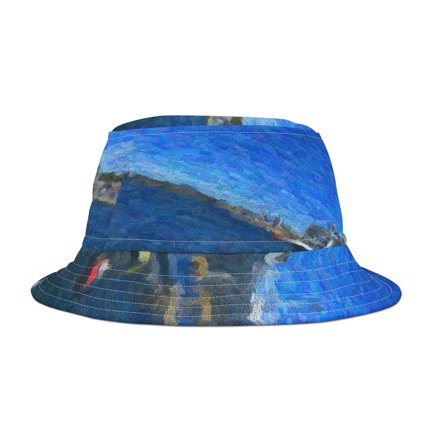 Bucket Hat (AOP) ... Into Vancouver Harbor We Arrive: Celebrity Edge-Cruise ... Vancouver, British Columbia ... June 2024 ... Original Works