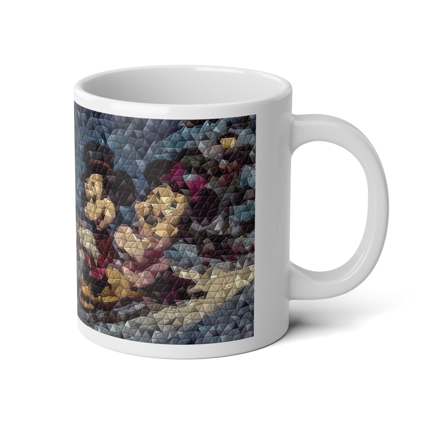 Jumbo Mug, 20oz ... Mickey_N_Minnie Mouse & Pluto ... "A Winter Sleigh Ride" ... Original Works. Winter 2023 ...