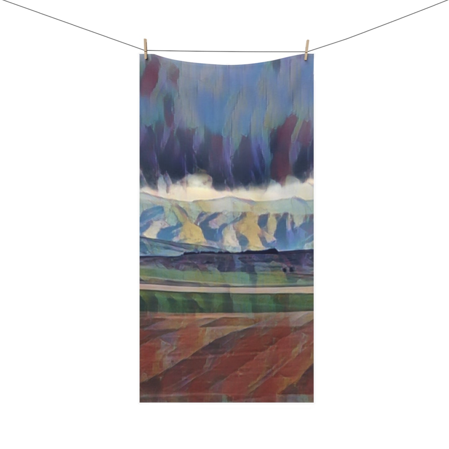 Mink-Cotton Towel ... On-The-Prairie .. "The Storm Is Brewing" ... Central Idaho: November 2023 ... Original Works ...