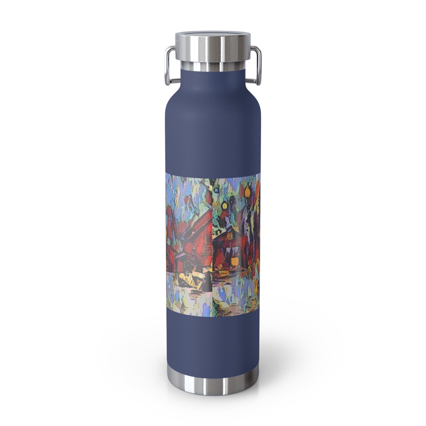 Copper Vacuum Insulated Bottle, 22oz ... A Very Abstract "Mountain Winter Scene" ... Original Works. Copyright Phot's Photo_LODA: Les Objets D'Art. December 2023 ...