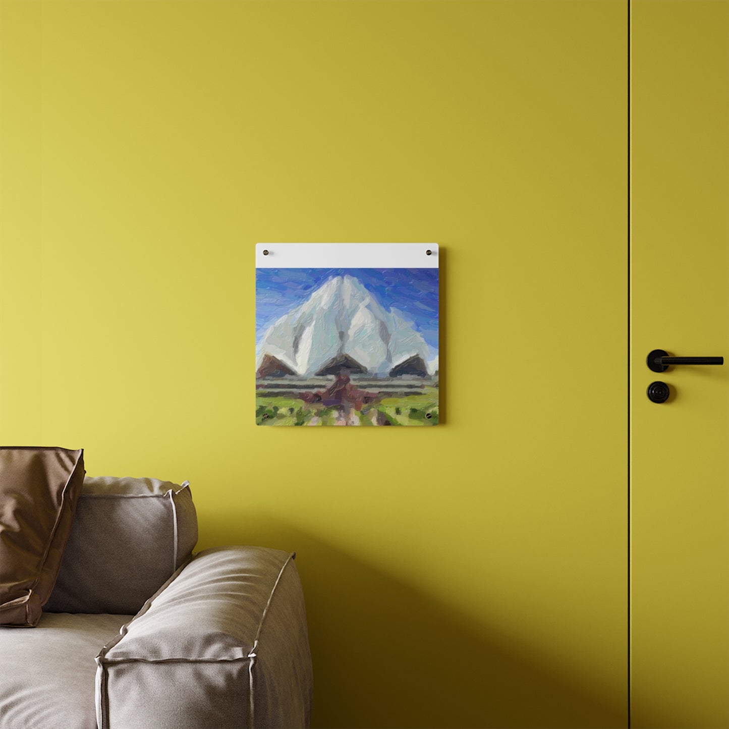 Acrylic Wall Art Panels ... Bahai'i-House-Of-Worship ... "New Delhi's World-Famous Lotus Temple" ... Original Works ... Delhi, India: Circa 2003-2007 ...