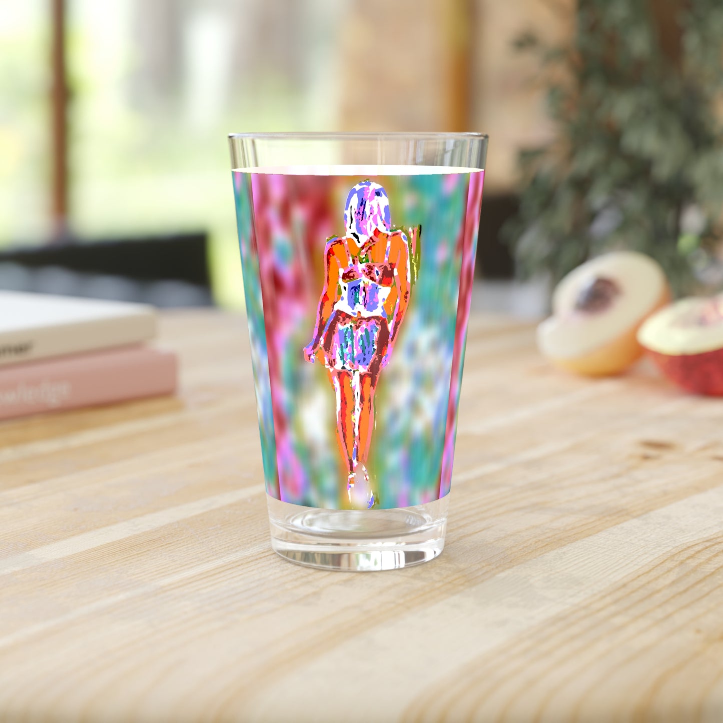 Pint Glass, 16oz ... I'll Walk 'A-Hundred-Miles' In Stilettos ... Original Works ... June 2023. Central Idaho, USA ...