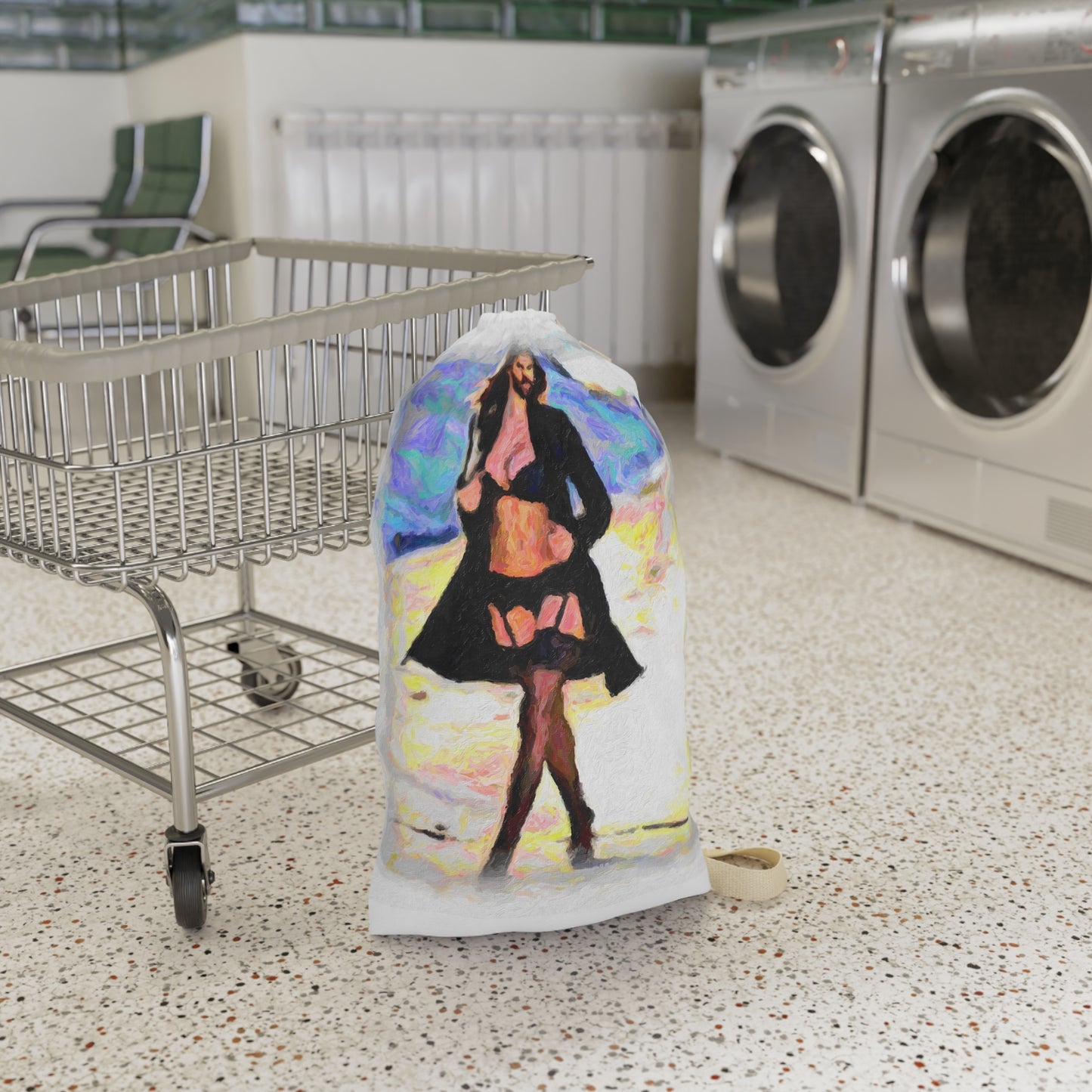 Laundry Bag ... The Low Spark of High_HEELED_Boys ... 'Garterbelt & Bra Inclusive!' ... Original Works ...