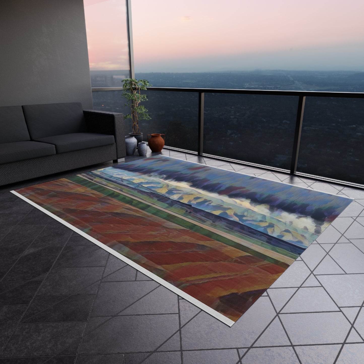 Outdoor Rug ... On-The-Prairie .. "The Storm Is Brewing" ... Central Idaho: November 2023 ... Original Works ...
