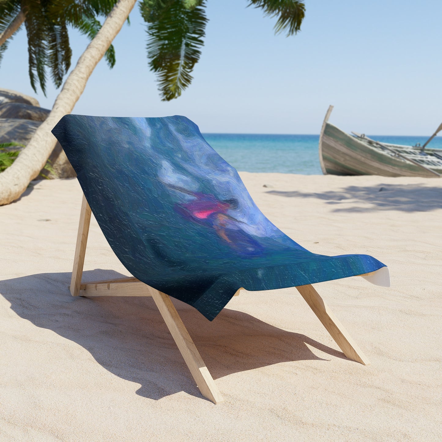 Beach Towel ... Paris_2024_Surfing Competition-Tahiti_French-Polynesia .... 'Gabriel Medina World Campion Drops-In' ... Original Works ...