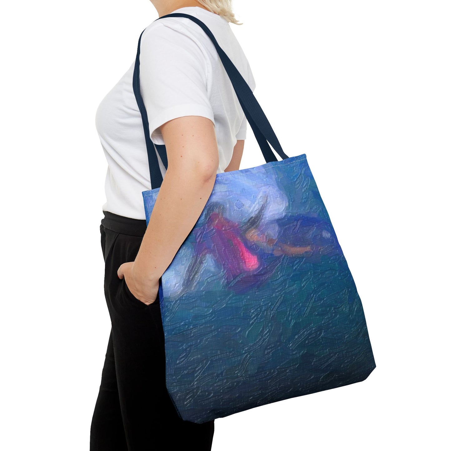 Tote Bag (AOP) ... Paris_2024_Surfing Competition-Tahiti_French-Polynesia .... 'Gabriel Medina World Campion Drops-In' ... Original Works ...