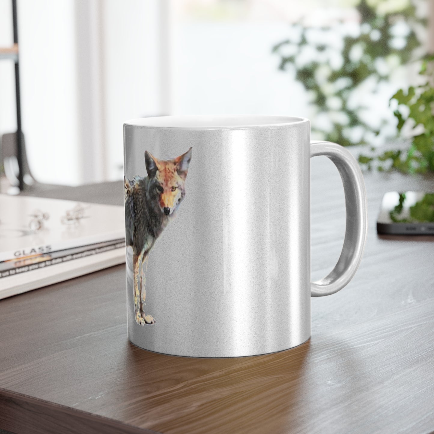Metallic Mug (Silver\Gold) ... Coyote ... "Yosemite Valley: Circa May23 ... KPH Base Photo" ... Original Works ...