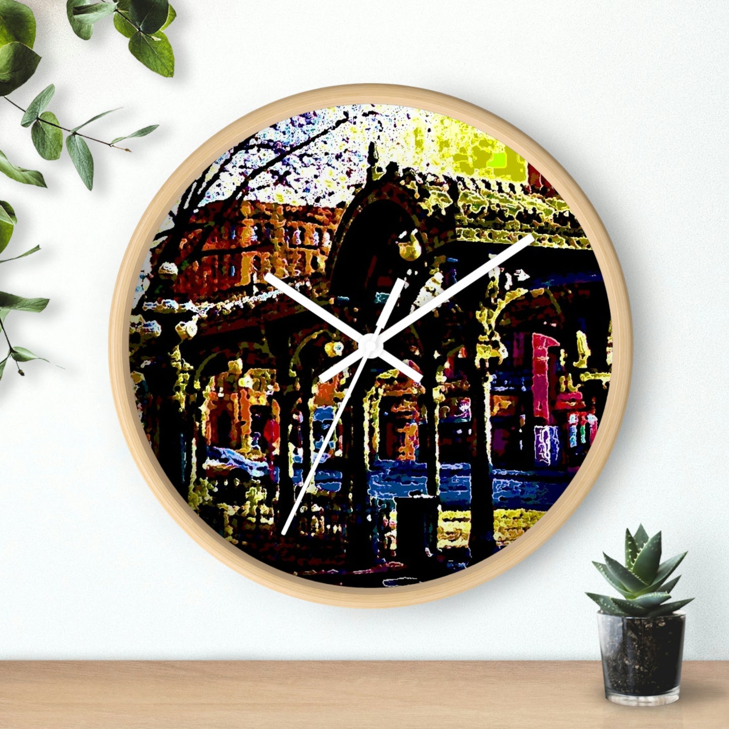 Wall clock ... A Very Fine Place To Meet ... To Catch The Bus ... 'To Find A Friend' .. Just-To-Hangout ... Dr FJHolt Base Photo ... Original Works ...