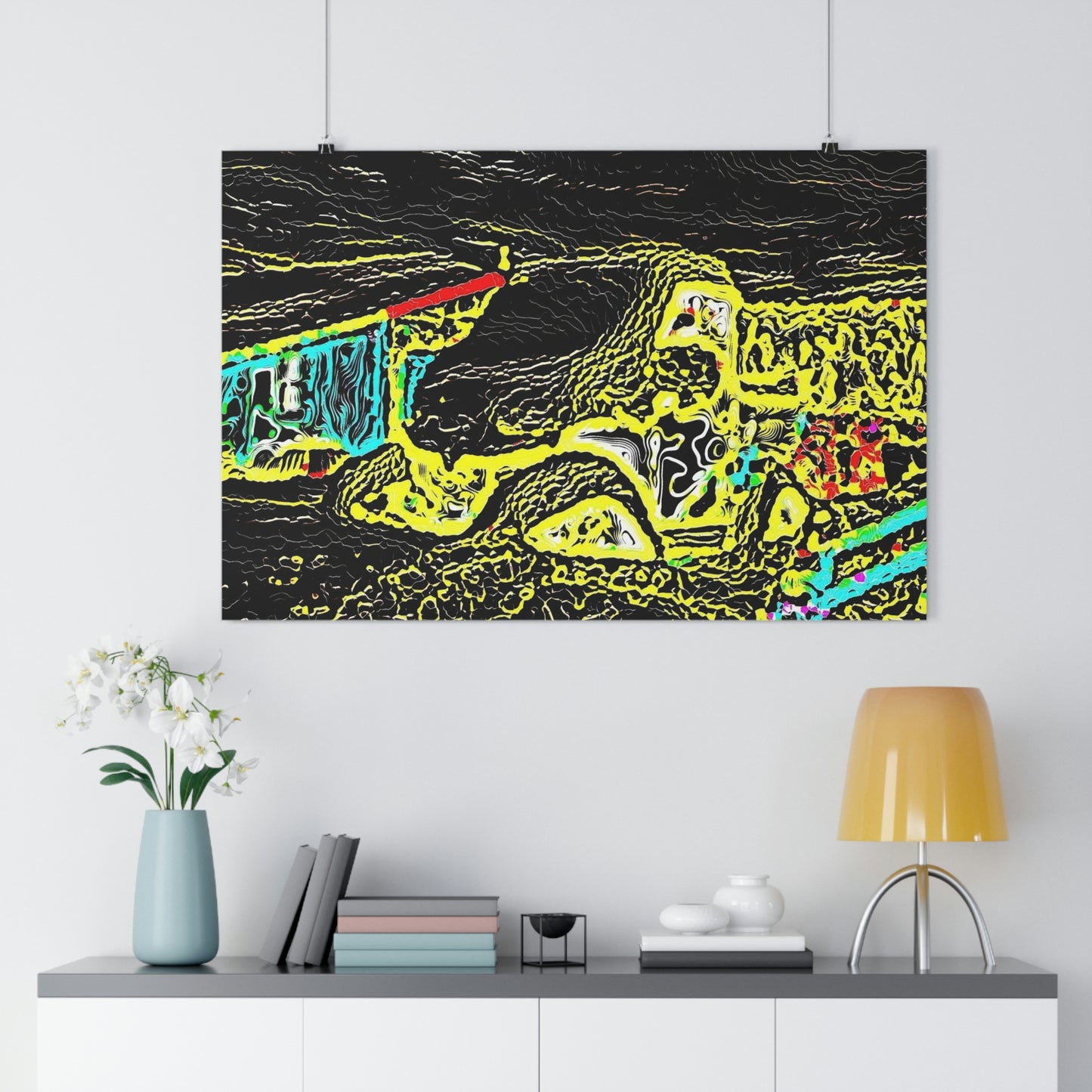 Giclée Art Print ... "Snow Vehicle In Snow Storm At-Rest" ... Circa 12Mar23 ... Central Idaho ... 18-Hours Rendering Time: Original Works ...