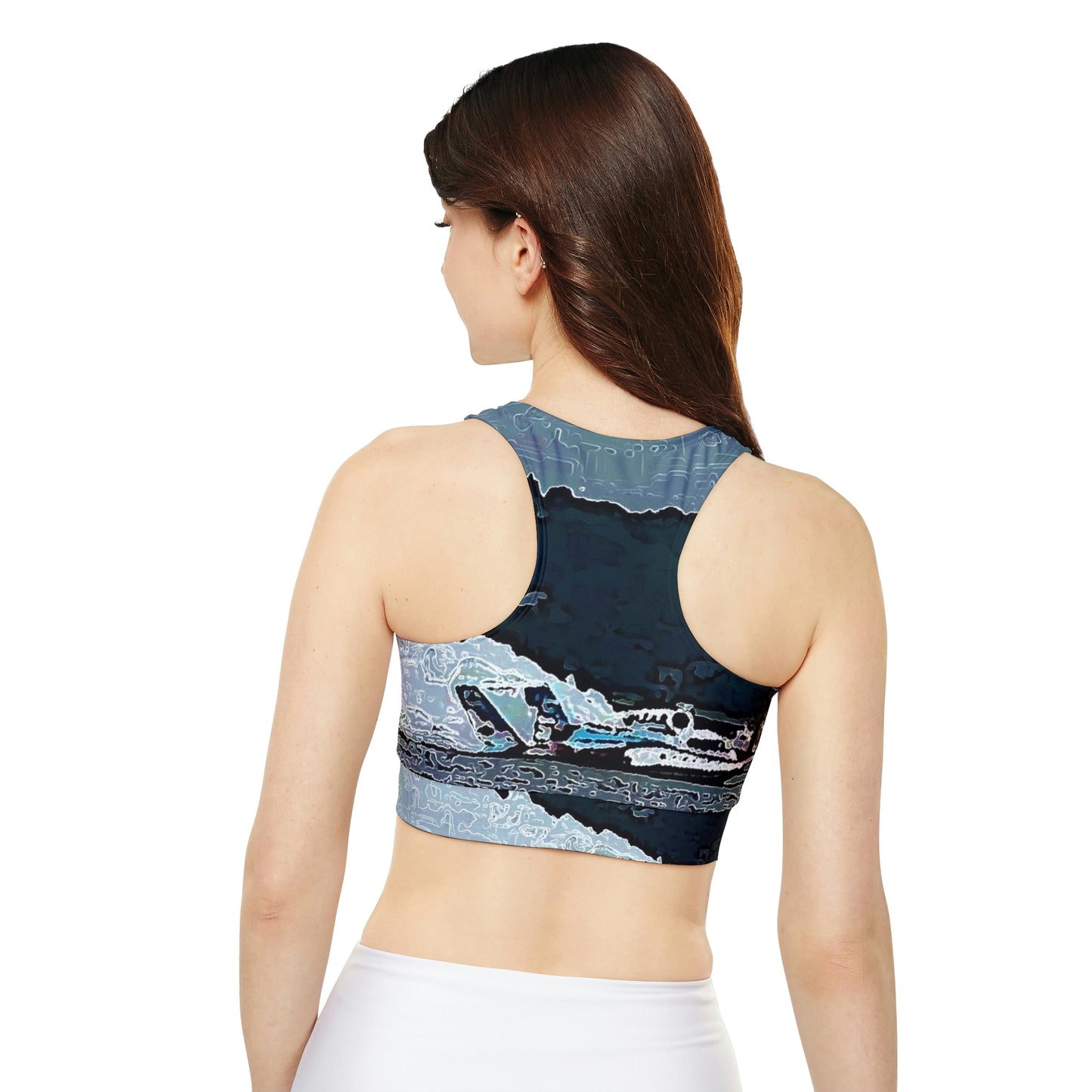 Fully Lined, Padded Sports Bra ... Seattle Columbia Cup On Lake Washington ... "Dave Wilcox Heads For The Win" ... Associate Gift-Photo ... Original Works ...