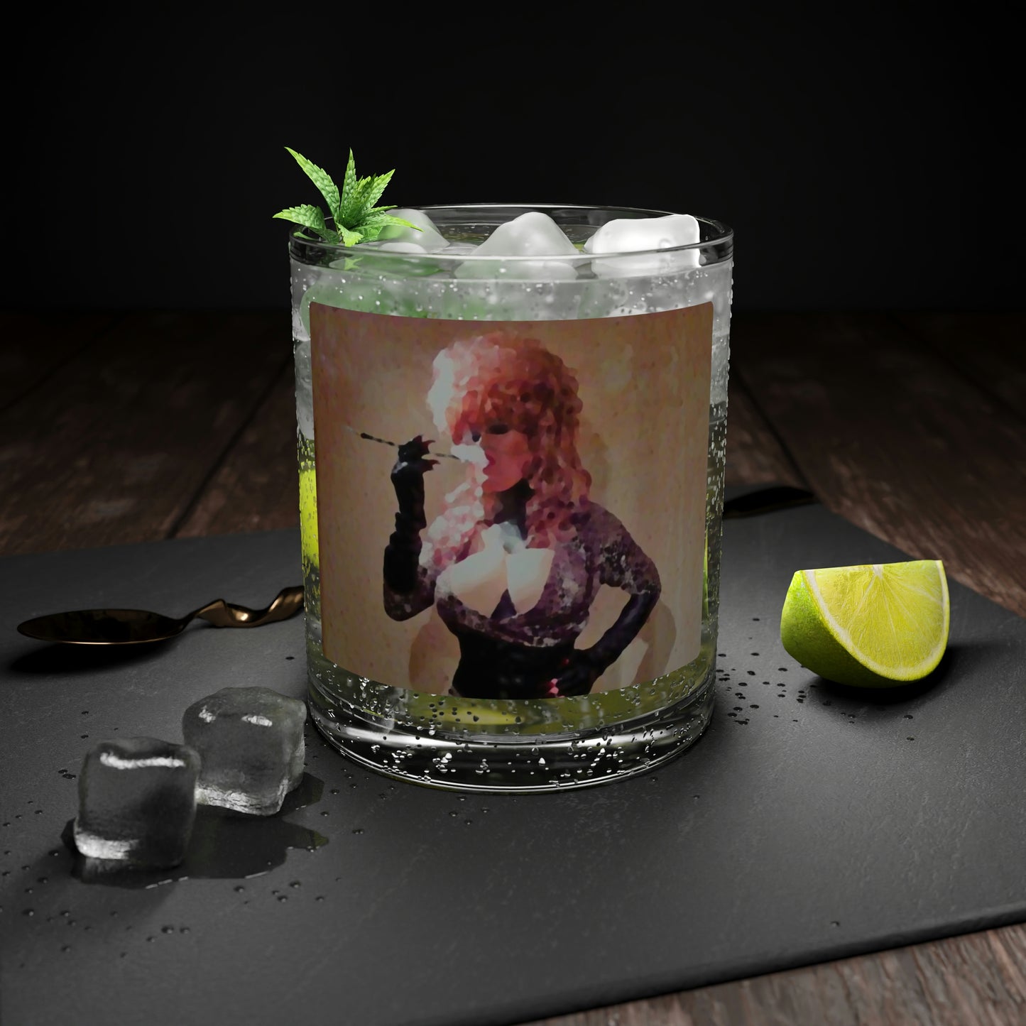 Bar Glass ... A Colleague Overseas ... 'Enjoying A Fag' ... Original Works ... "April Fools 2023" ... Hot-Tranny-Smoke ...