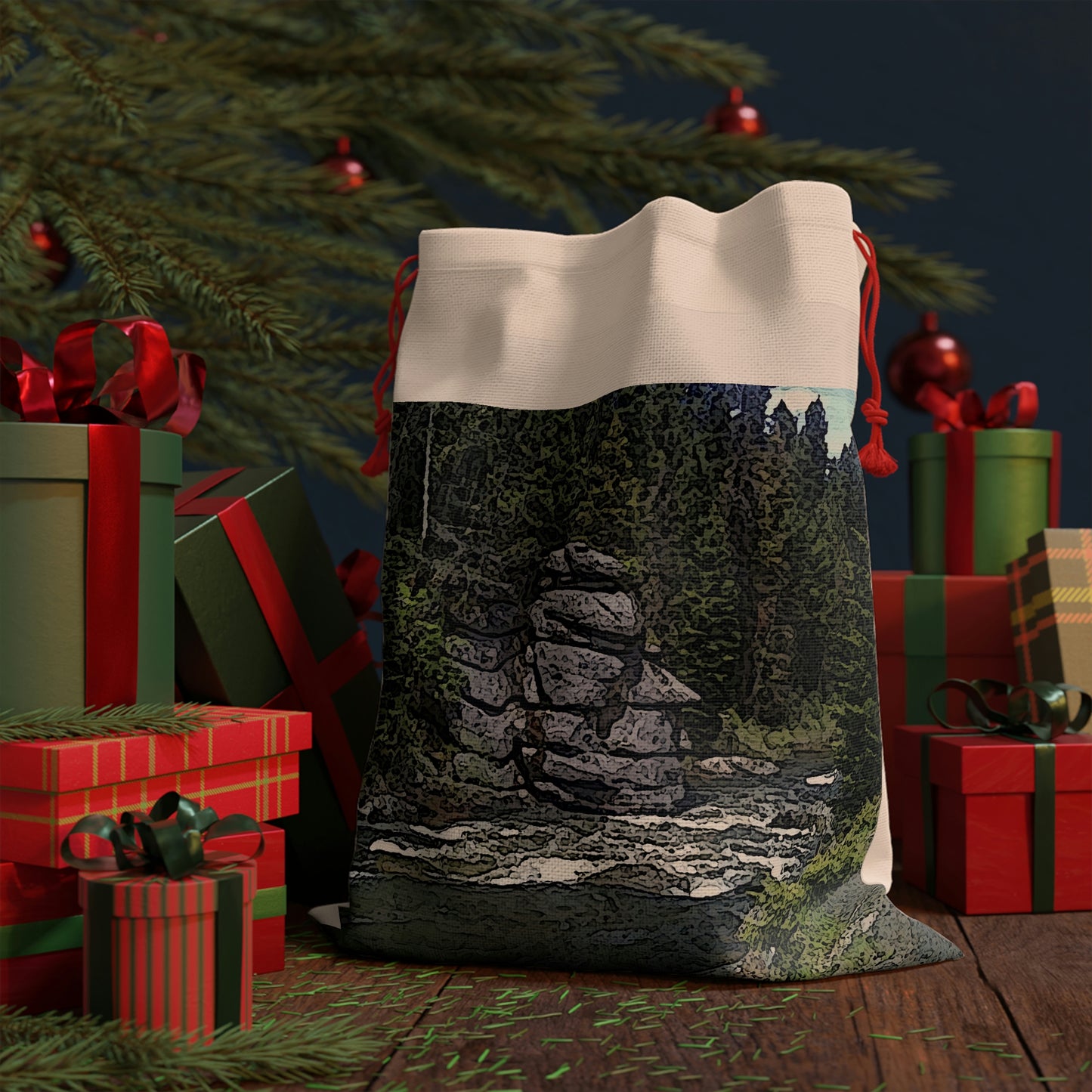 Linen Bag ..."I Am Innocent" ... Tricky-Dick Immortalized ... Nixon Rock: Along The River ... Central Idaho, Summer 2020 ... Original Works ...