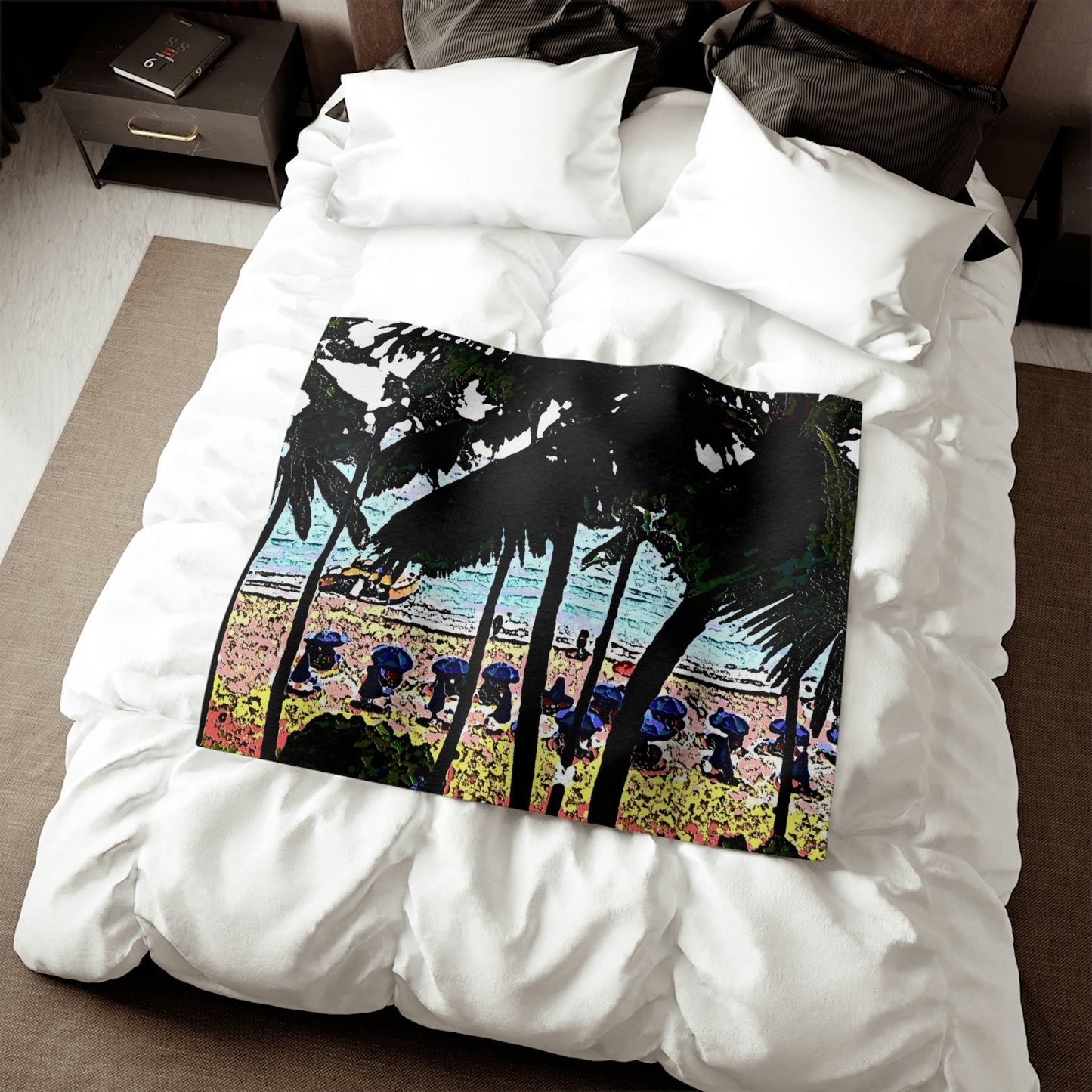 Sweatshirt Blanket ... "A Beautiful Beach Amongst The Palms" ... The Outrigger Waikiki, Honolulu, Oahu ... Original Works ...