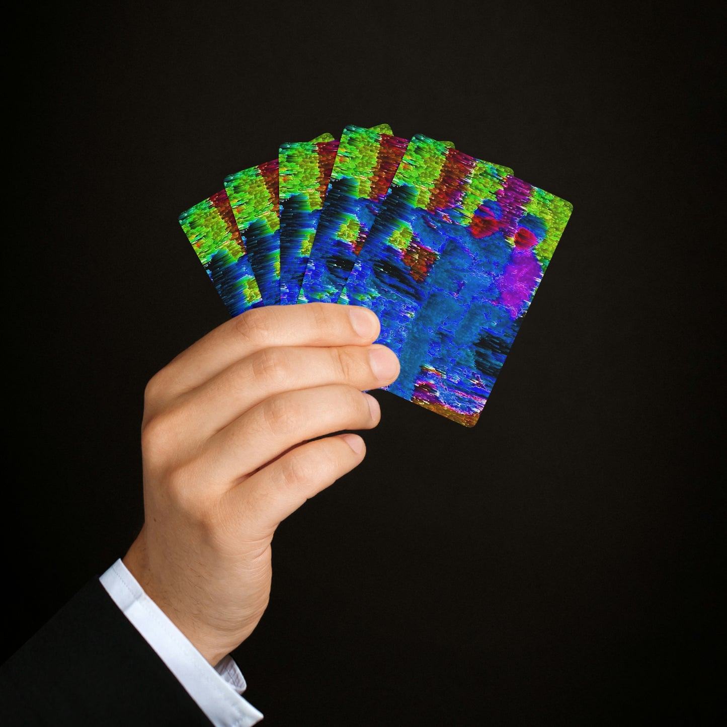 Custom Poker Cards ... "And 'I' Left His Dead A_s There By The Side-of-The-Road" ... Original Works ... (Grateful Dead: Me-And-My-Uncle)