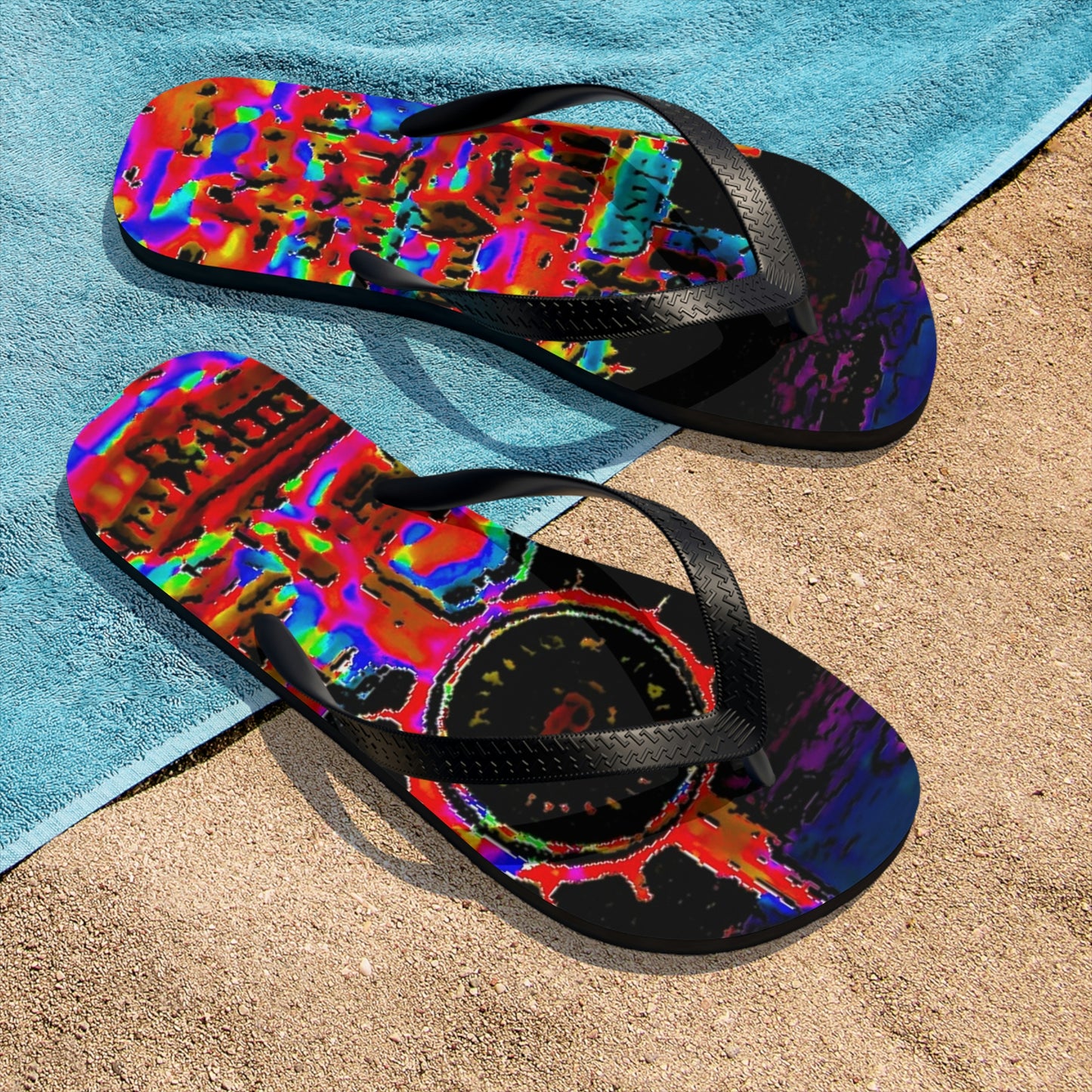 Unisex Flip-Flops ... "No.9 Fishermen's Grotto - Fishermen's Wharf, SF, California" ... Family Archives: 1970's ... Original Works ...