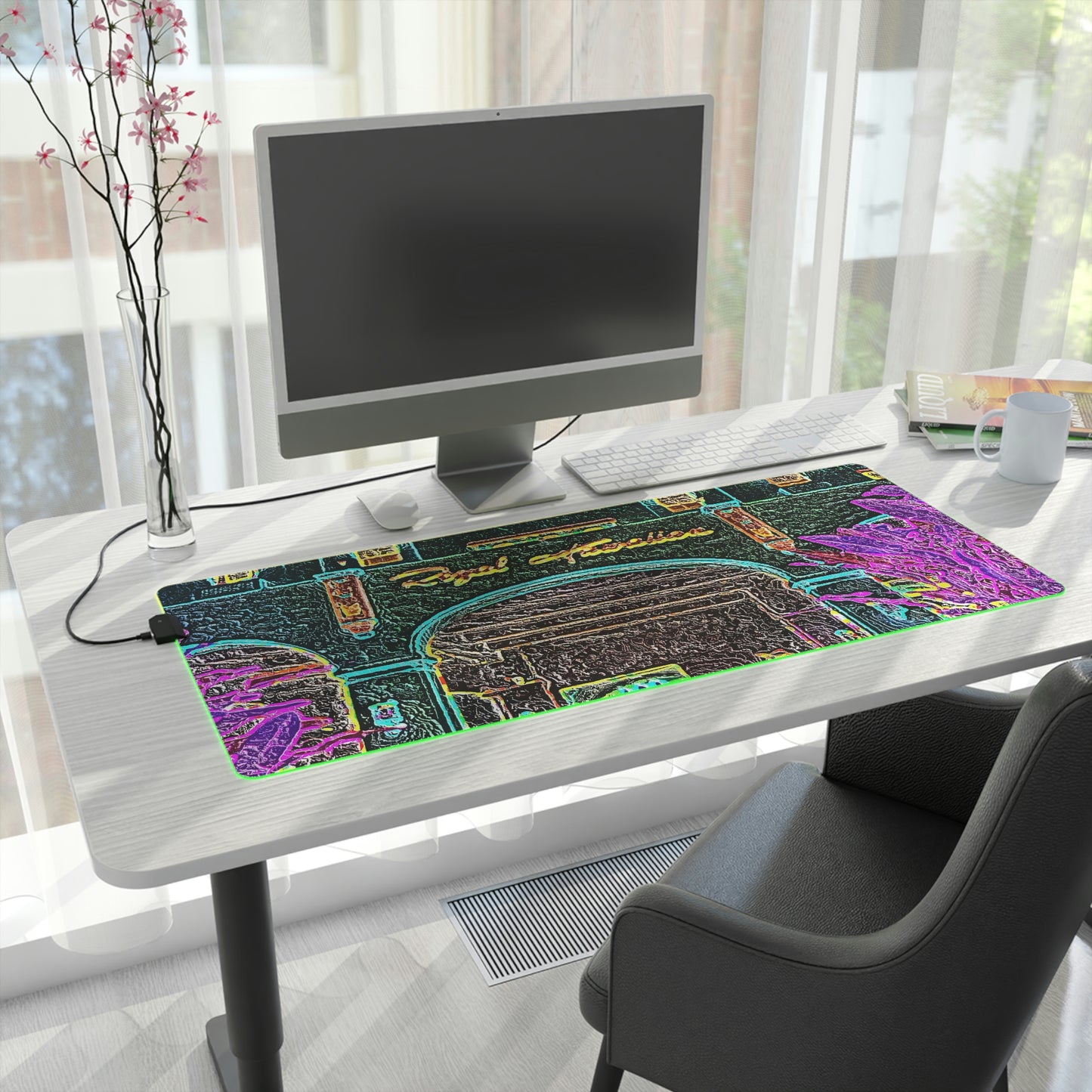 LED Gaming Mouse Pad ... "La Grande Entree" At: 'The Pink Palace' ... The Royal Hawai'ian ... Honolulu, HI ... '27Oct2014' ... Original Works ...