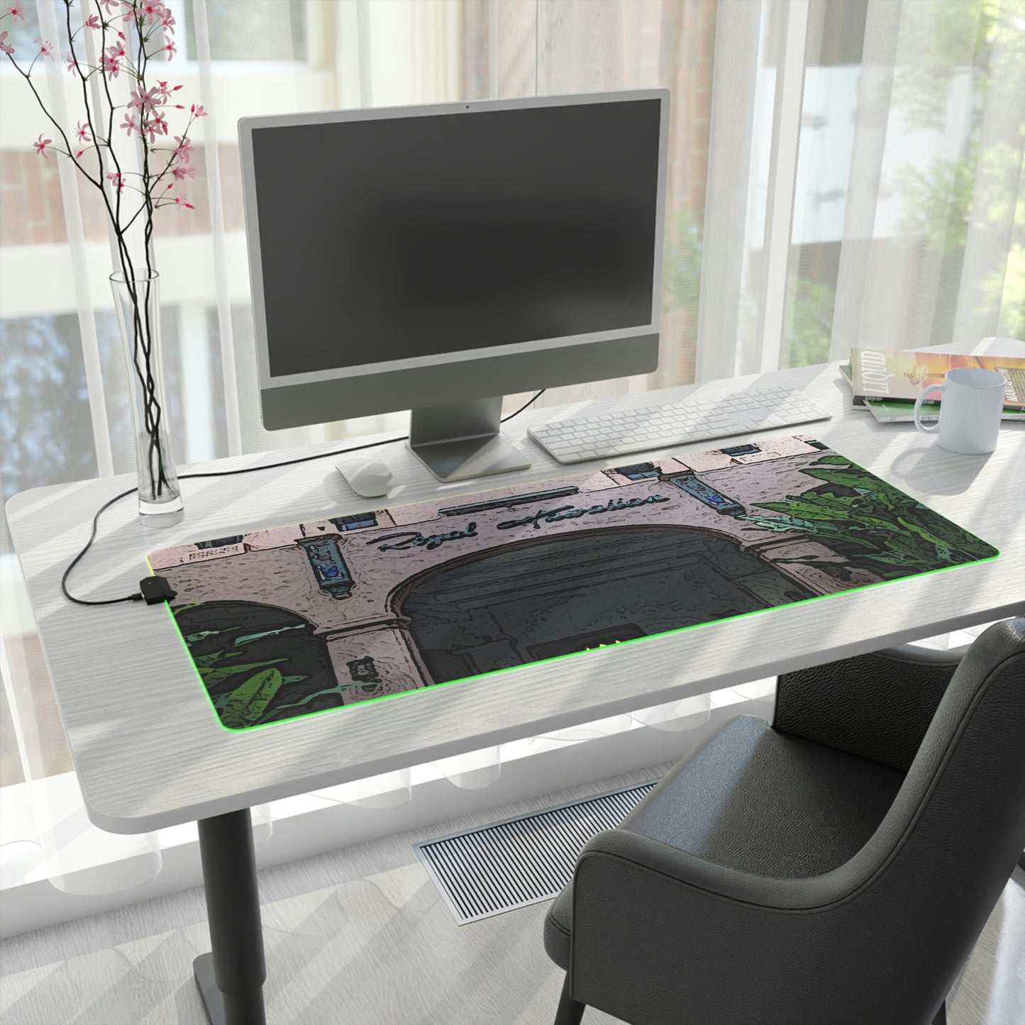 LED Gaming Mouse Pad ... "La Grande Entree" At: 'The Pink Palace' ... The Royal Hawai'ian ... Honolulu, HI ... '27Oct2014' ... Original Works ...