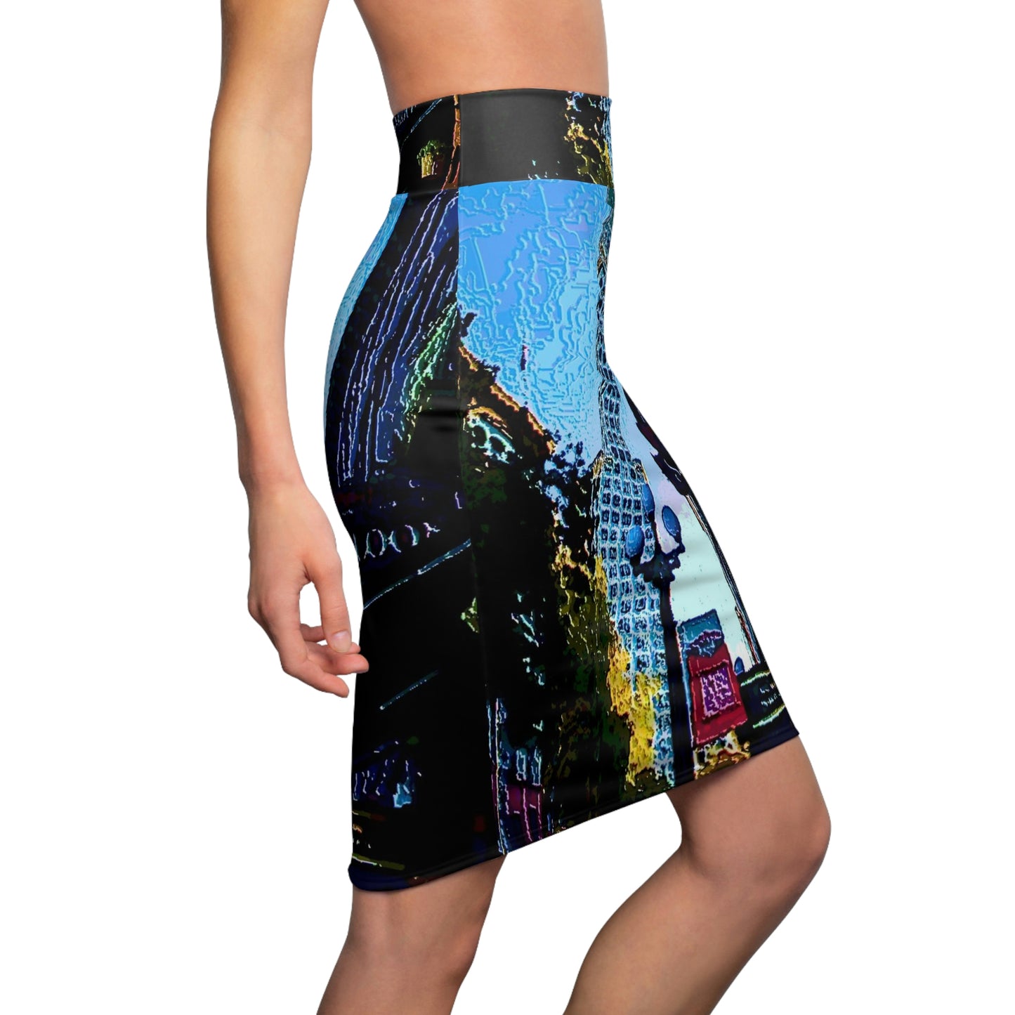 Women's Pencil Skirt ... Pioneer Square & Smith Tower ... 'That World Famous View' ... Colleague Supplied Photo ... Original Works ...