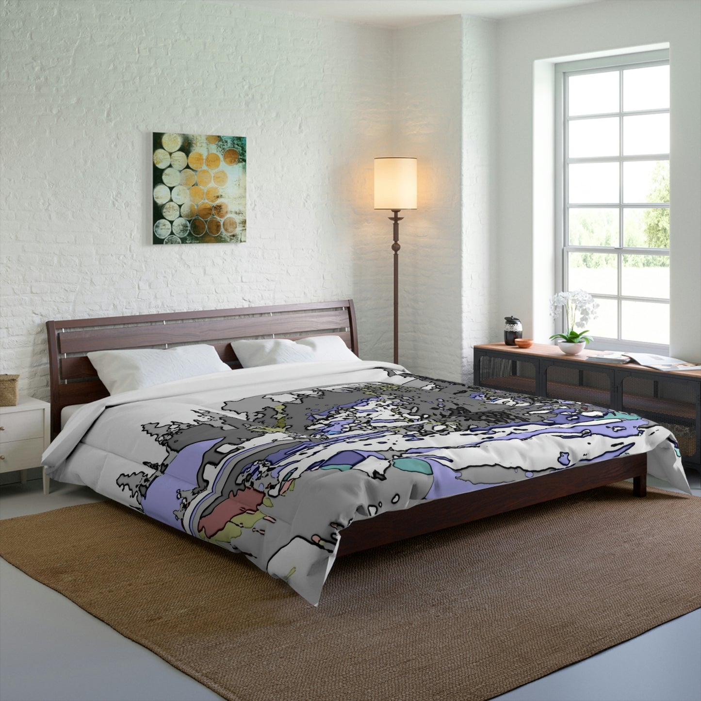Comforter ... Snow ... Impressionalism ... Mountain-Snowscape "Happy New Years 2023!" ...
