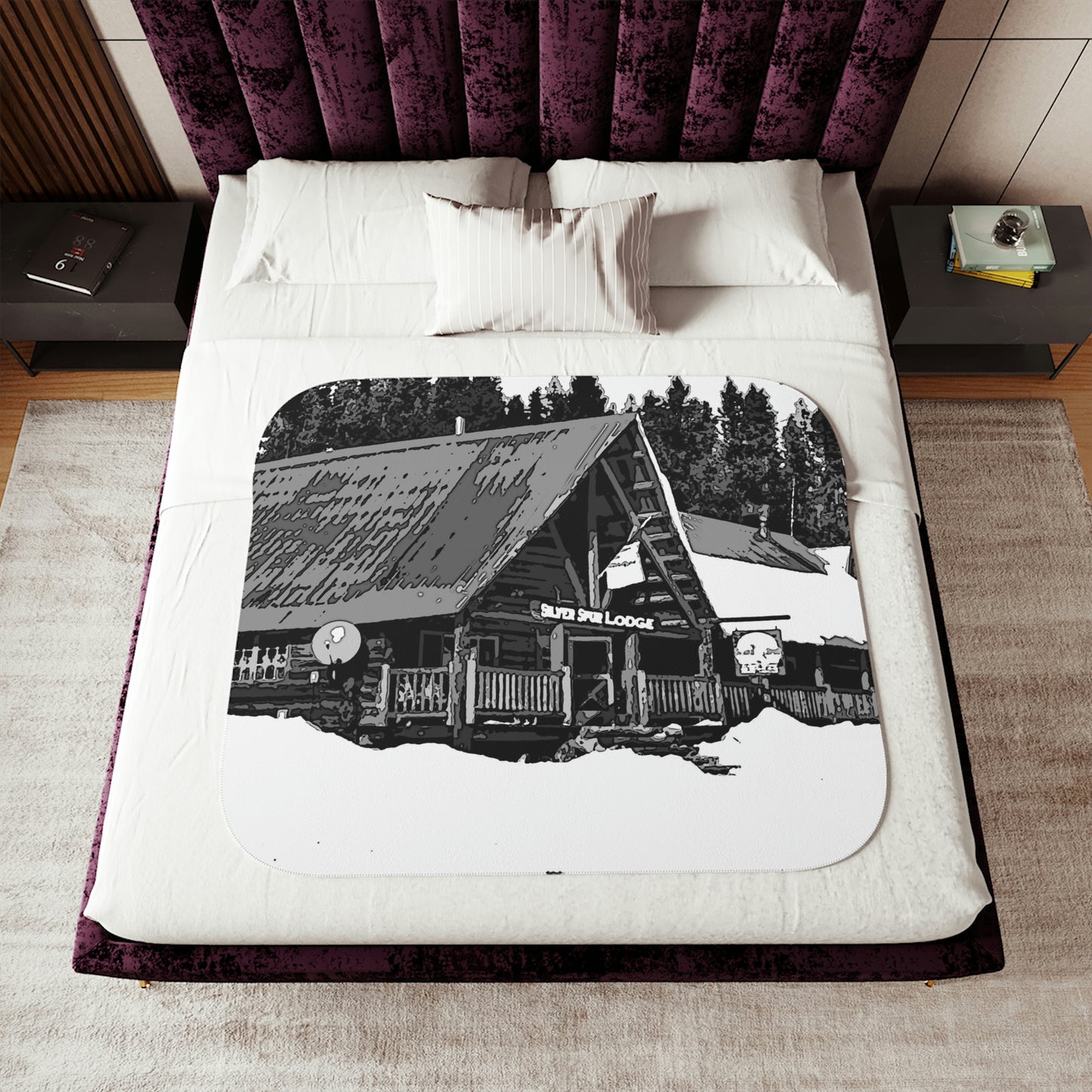 Sherpa Blanket ... A Beautiful Lodge & Back-Country Outfitter In A Mountain Town ... 'Dixie, Idaho, November 2022' ... Original Works ...
