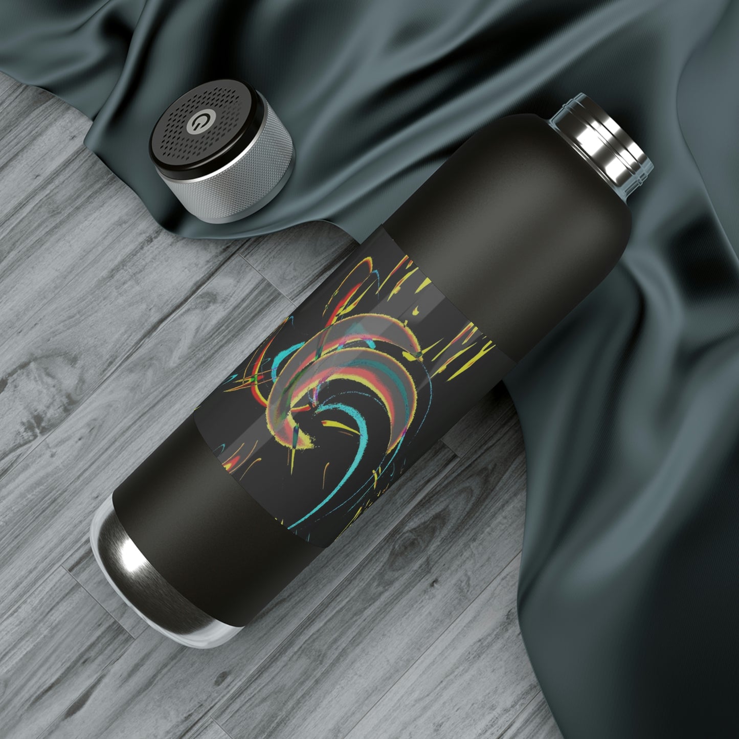 Soundwave Copper Vacuum Audio Bottle 22oz ... "Waning Moon" ... Central Idaho ... October 2022 ... Rendering Time: 22 Hours ... Original Works ...