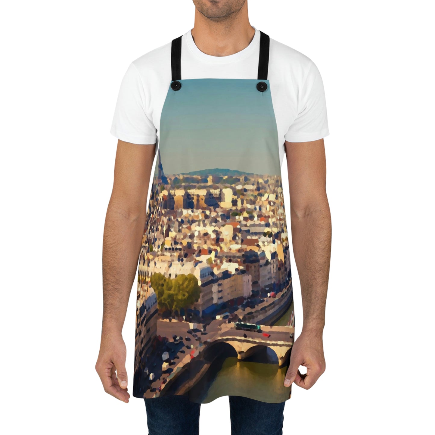 Apron ... Au Paris ... "Along The River Seine" ... Barbara Joan Bonnell-Holt: 1972 ... Original Works ...