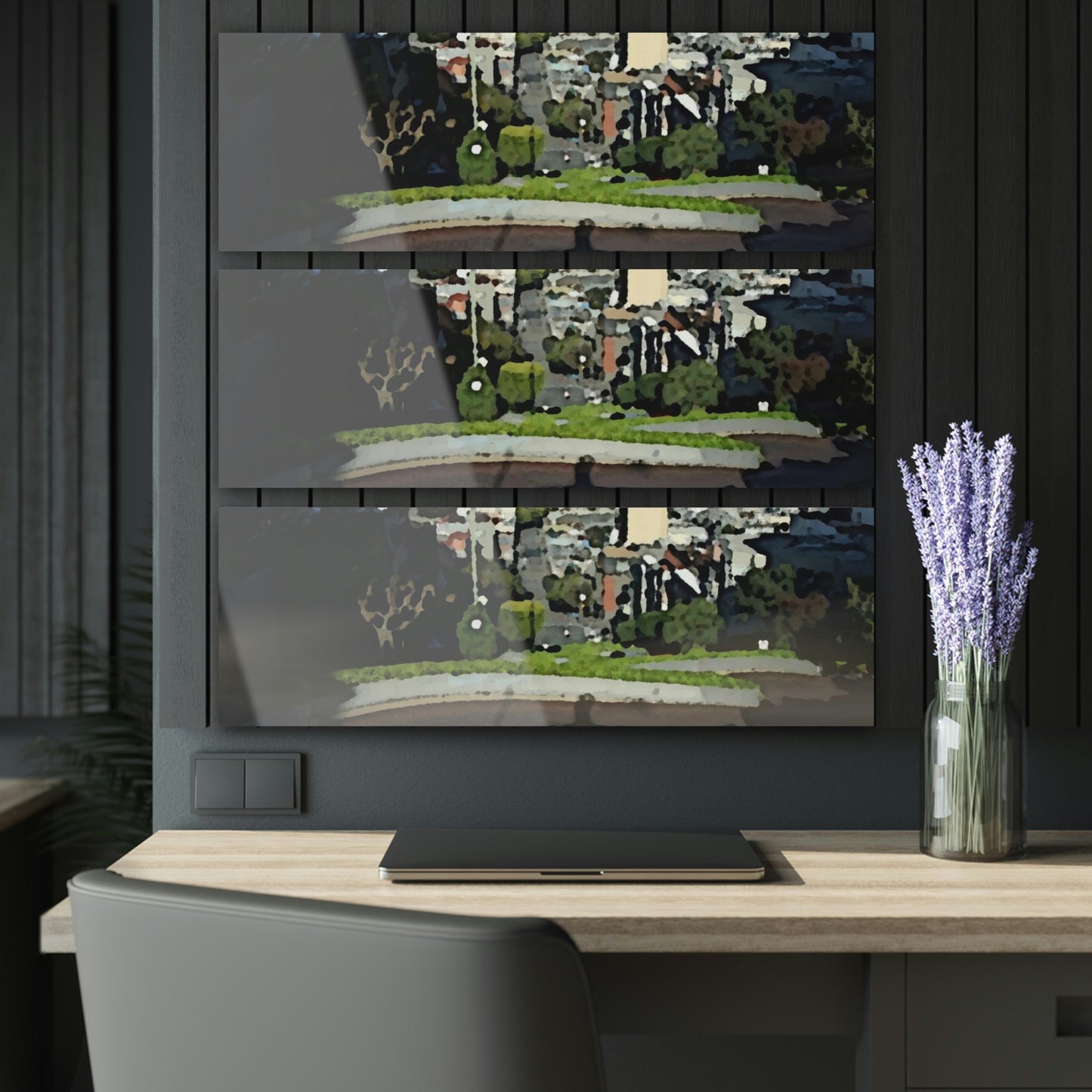 Acrylic Prints (Triptych) ... "Lombard Street San Francisco, CA, USA" ... Family Archives 1970's ... Original Works ...