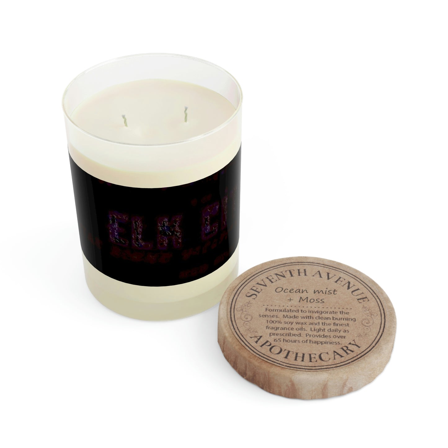 Scented Candle - Full Glass, 11oz ... Car Approaches From The Stern ... Moon Ascendary From The Bow ... "Two Friendly Travellers On A Cold Night Near Elk City" ... C