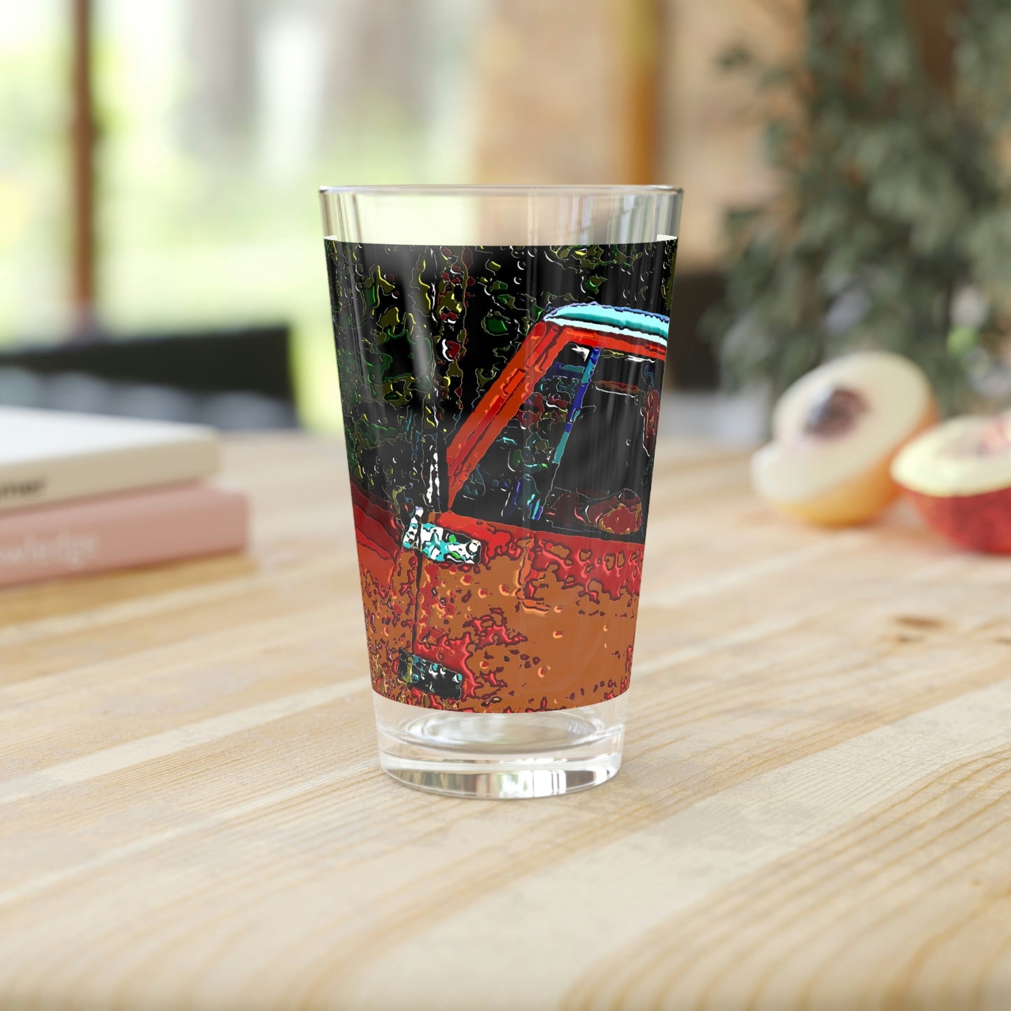 Pint Glass, 16oz ... How-To-Drive-Idaho's-Mountain_Roads ... "Like A Professional" ... "Truckin' Like The Doo-Dah-Man" ...