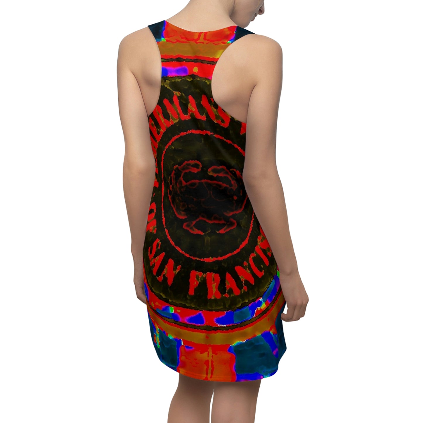 Women's Cut & Sew Racerback Dress ... "No.9 Fishermen's Grotto - Fishermen's Wharf, SF, California" ... Family Archives: 1970's ... Original Works ...