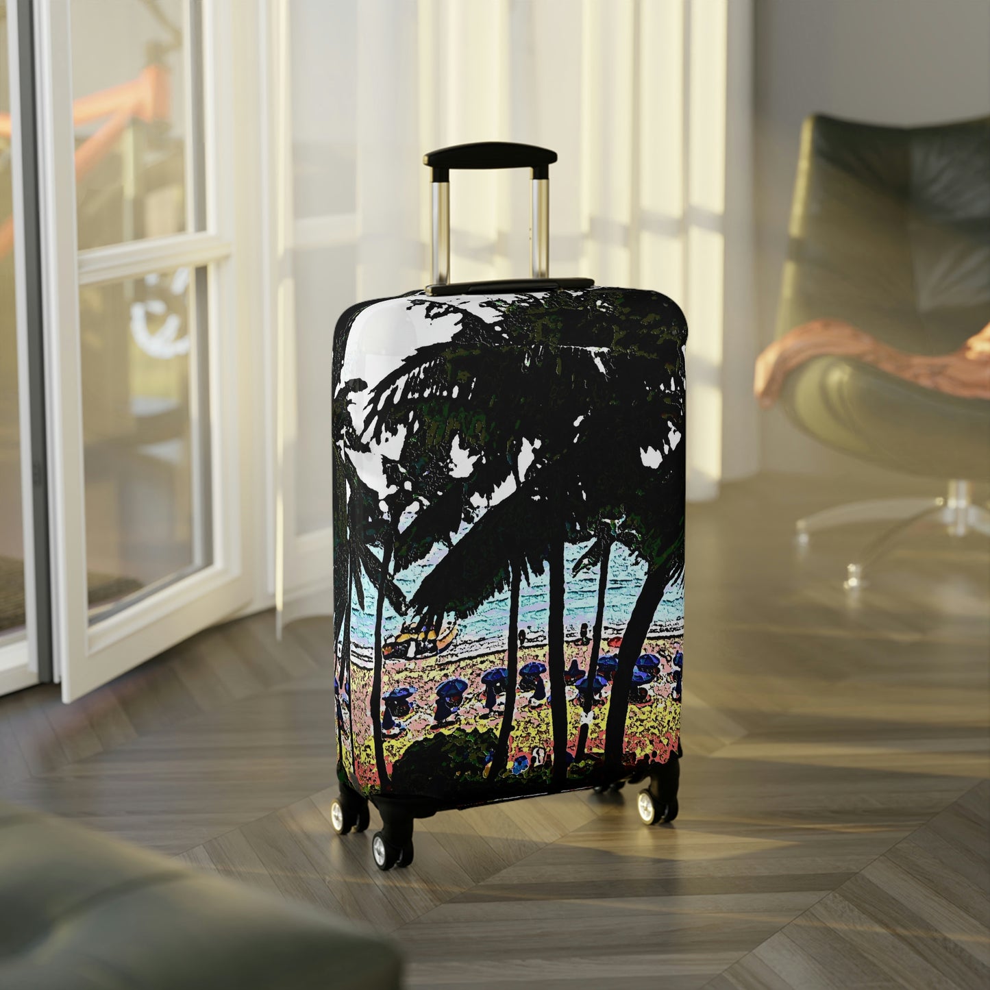 Luggage Cover ... "A Beautiful Beach Amongst The Palms" ... The Outrigger Waikiki, Honolulu, Oahu ... Original Works ...